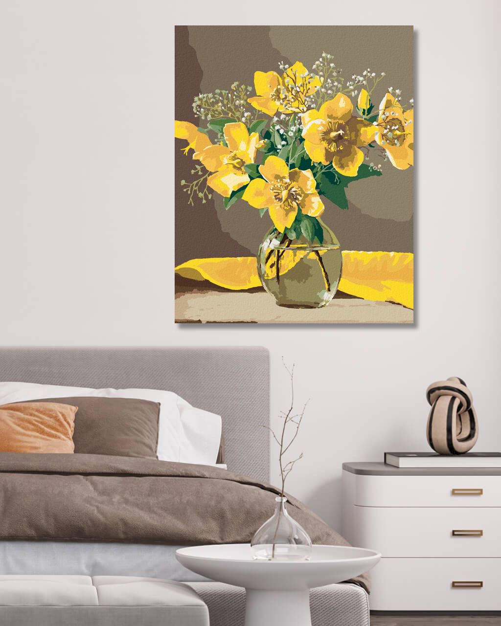 zuty Malování podle čísel - ZÁTIŠÍ TŘEZALKA VE SKLENĚNÉ VÁZE (PIETER WAGEMANS) - Rozměr: 40x50 cm, Rámování: Varianta: vypnuté plátno na rám - obrázek 8