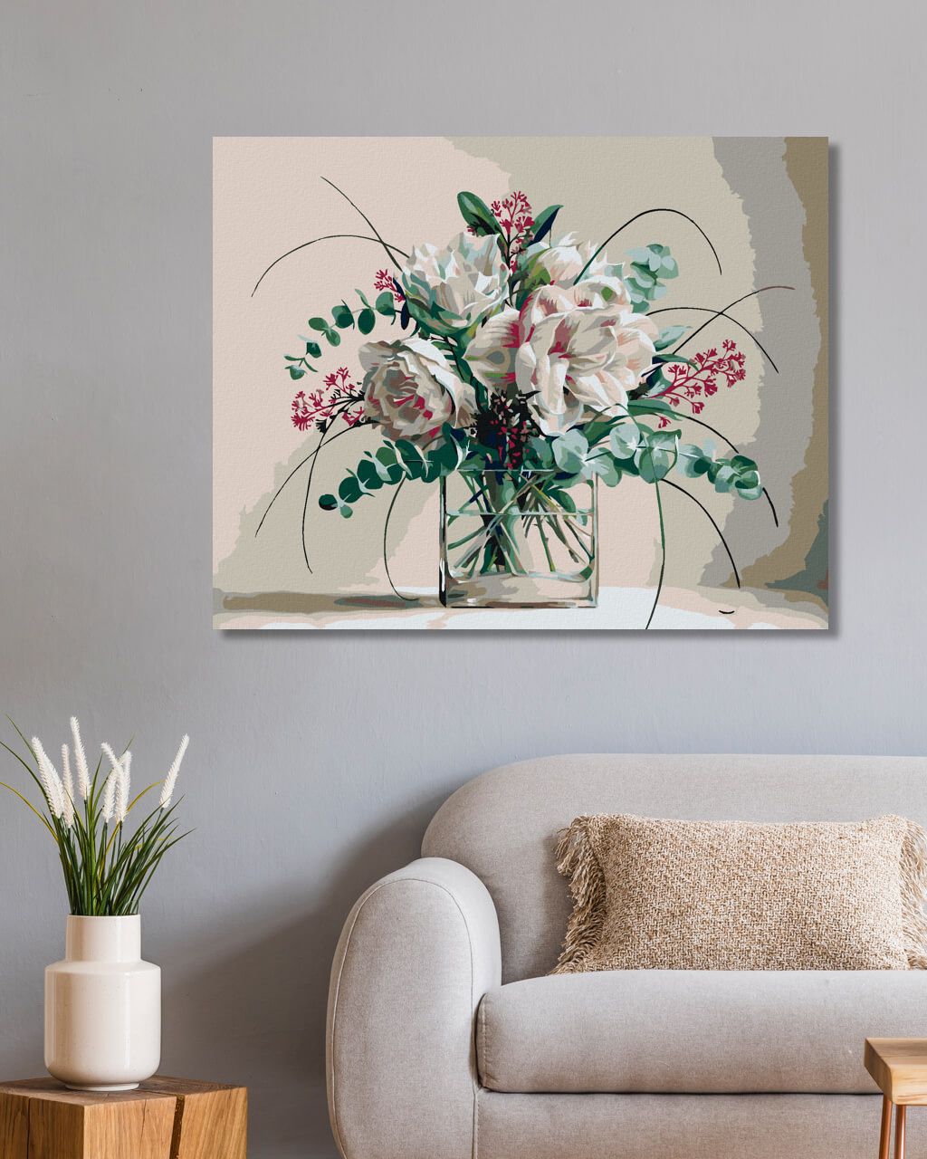 zuty Malování podle čísel - ZÁTIŠÍ KYTICE VE SKLENĚNÉ VÁZE (PIETER WAGEMANS) - Rozměr: 40x50 cm, Rámování: Varianta: bez rámu a bez vypnutí plátna - obrázek 9