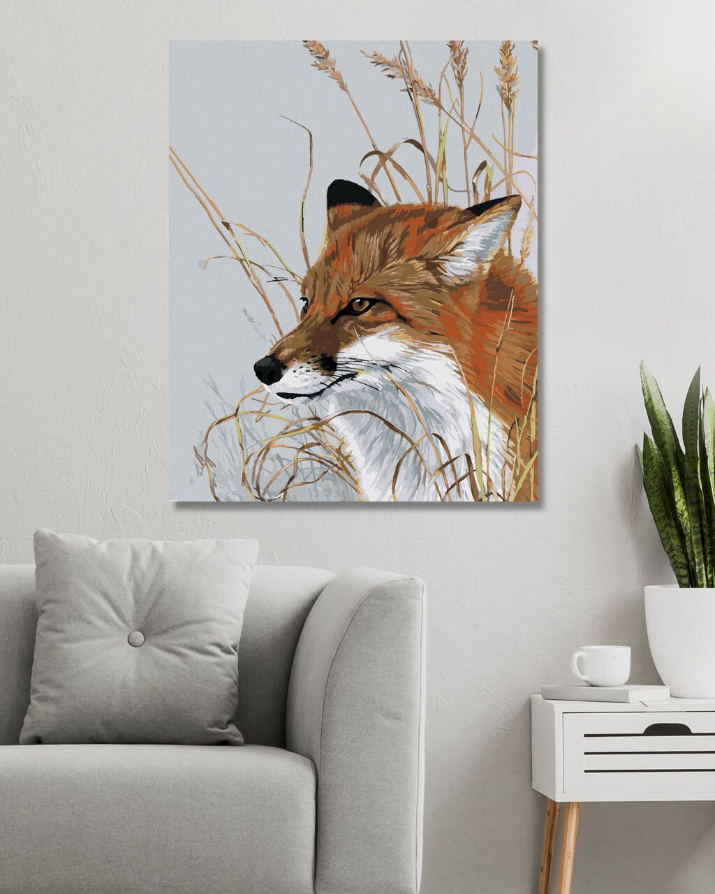 zuty Malování podle čísel - LIŠKA V TRÁVĚ (AL AGNEW) - Rozměr: 40x50 cm, Rámování: Varianta: vypnuté plátno na rám - obrázek 3