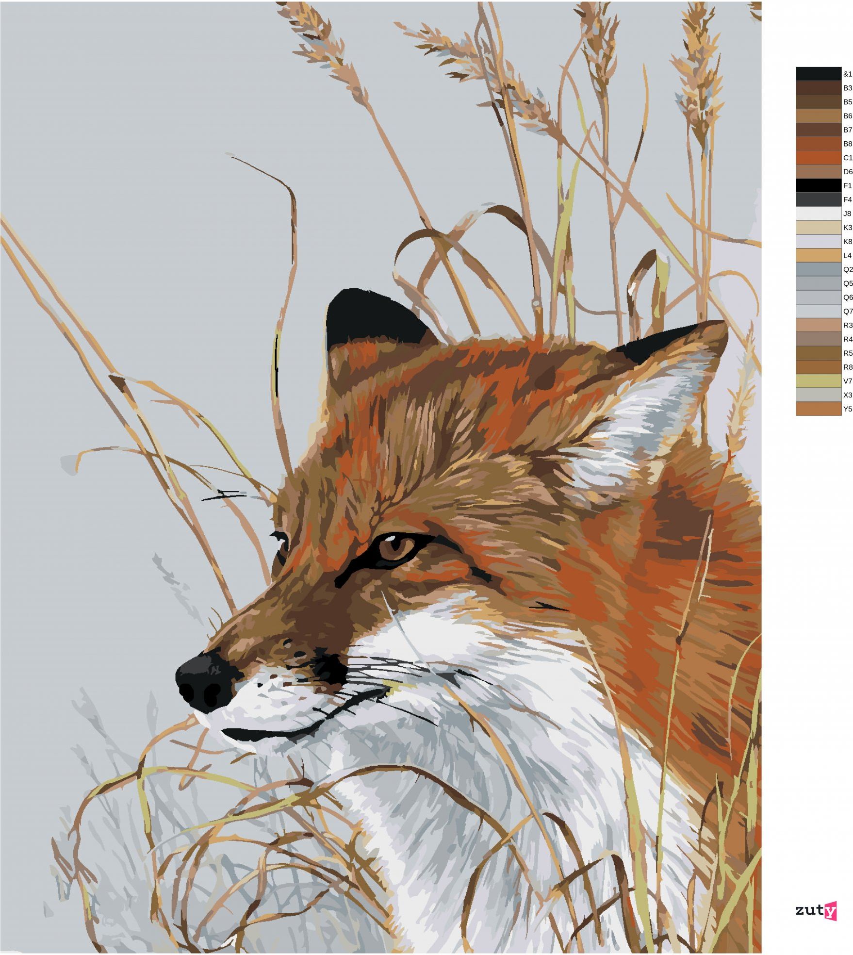 zuty Malování podle čísel - LIŠKA V TRÁVĚ (AL AGNEW) - Rozměr: 40x50 cm, Rámování: Varianta: vypnuté plátno na rám - obrázek 8