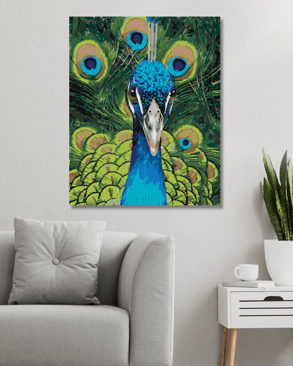 zuty Malování podle čísel - PÁV PORTRÉT (CAROL CAVALARIS) - Rozměr: 40x50 cm, Rámování: Varianta: vypnuté plátno na rám - obrázek 4