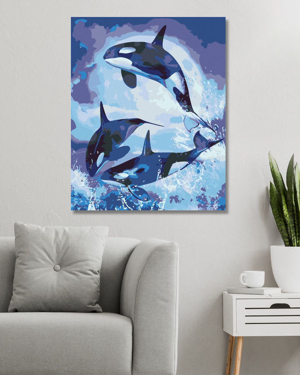 zuty Malování podle čísel - KOSATKA VE SKOKU (CAROL CAVALARIS) - Rozměr: 40x50 cm, Rámování: Varianta: bez rámu a bez vypnutí plátna - obrázek 6