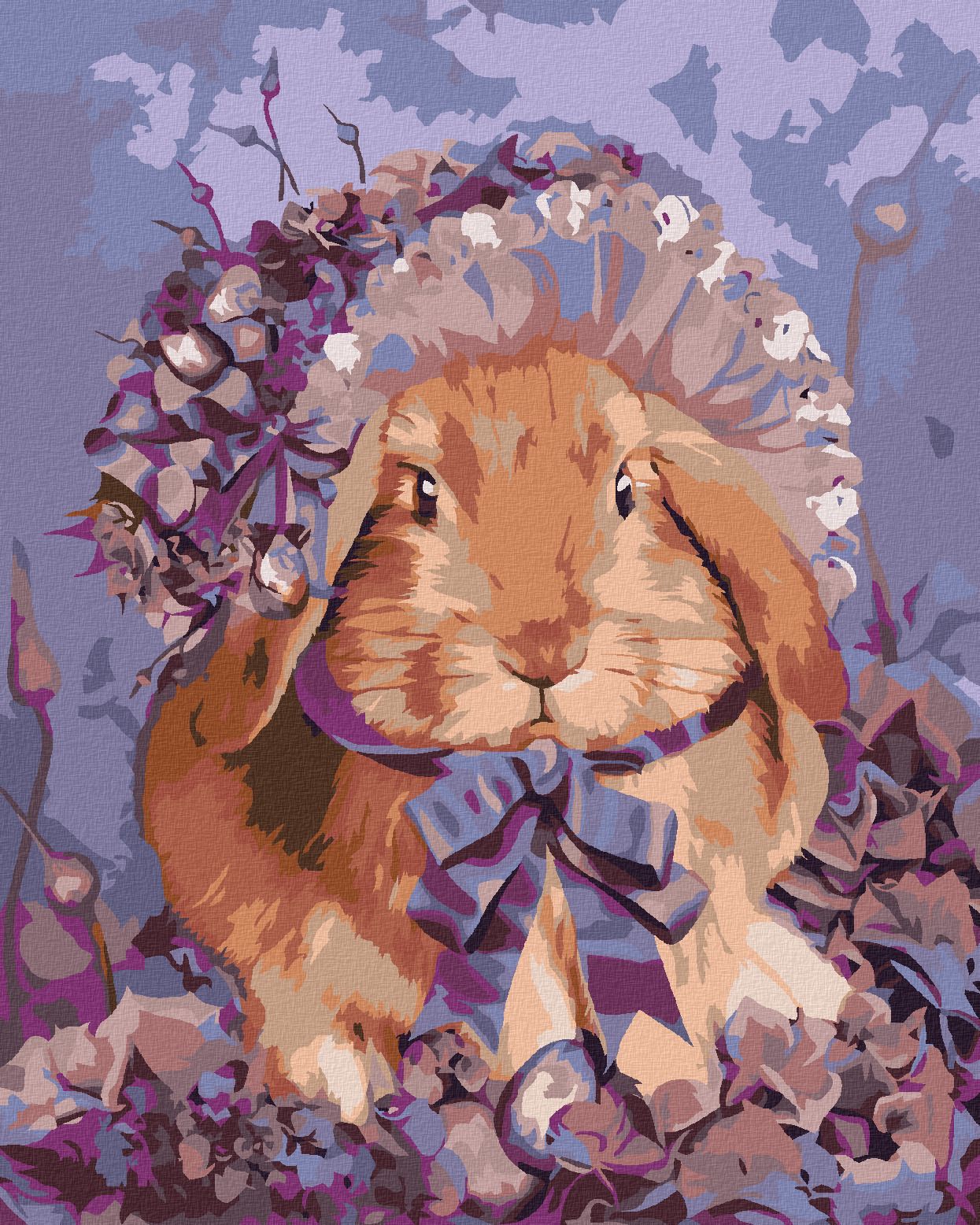 zuty Malování podle čísel – VELIKONOČNÍ ZAJÍC S ČEPICÍ(CAROL CAVALARIS) - Rozměr: 40x50 cm, Rámování: Varianta: vypnuté plátno na rám - obrázek 1