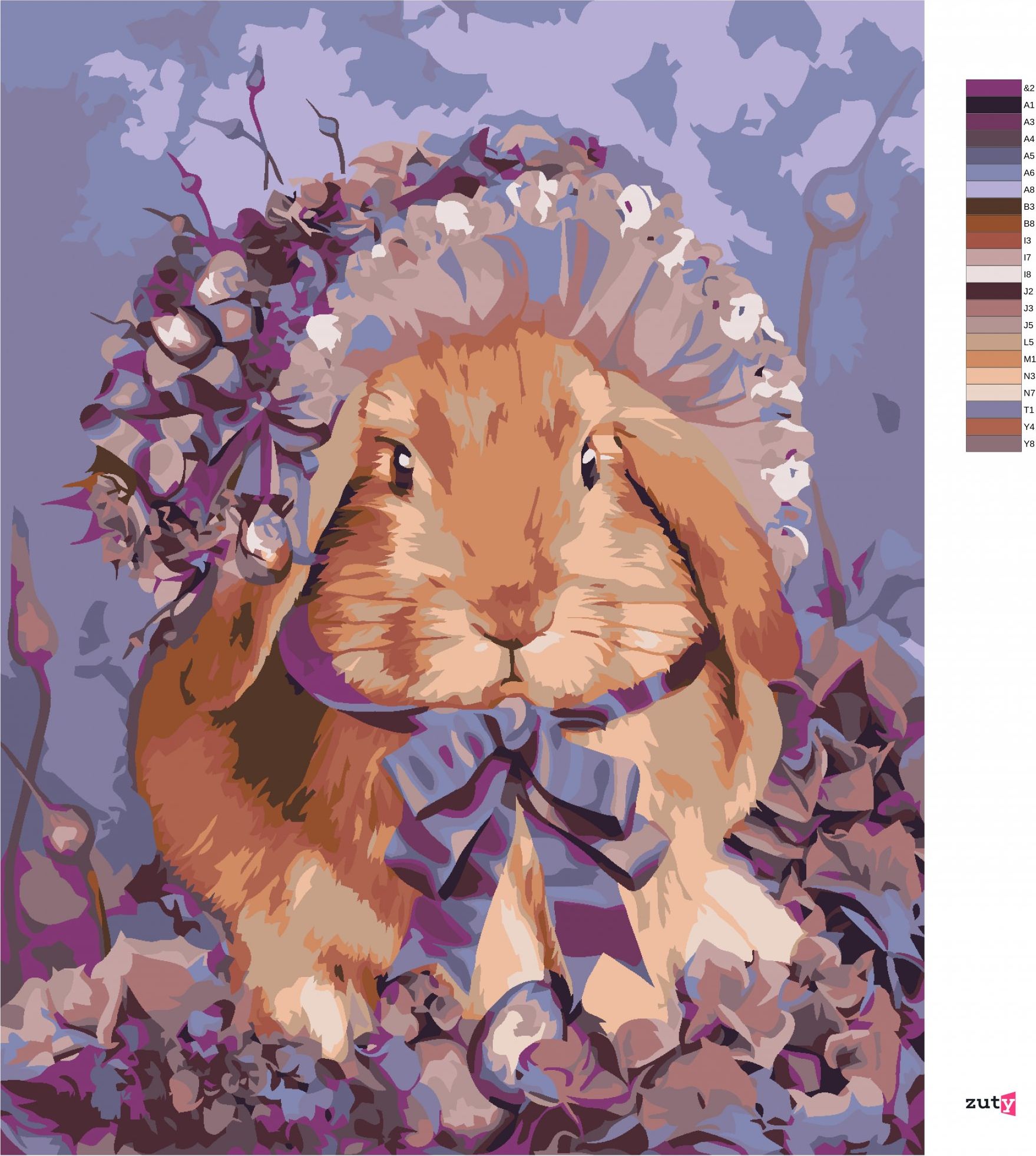 zuty Malování podle čísel – VELIKONOČNÍ ZAJÍC S ČEPICÍ(CAROL CAVALARIS) - Rozměr: 40x50 cm, Rámování: Varianta: vypnuté plátno na rám - obrázek 10