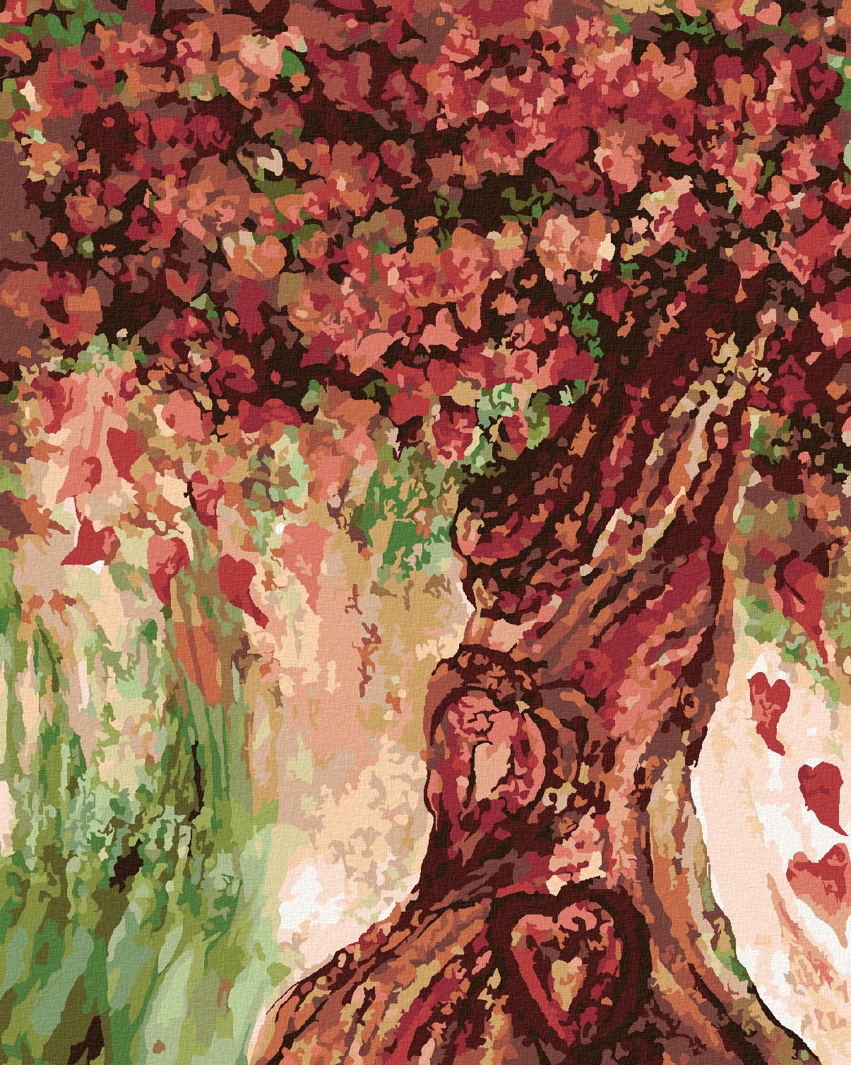 zuty Malování podle čísel - STROM LÁSKY (CAROL CAVALARIS) - Rozměr: 40x50 cm, Rámování: Varianta: vypnuté plátno na rám - obrázek 1