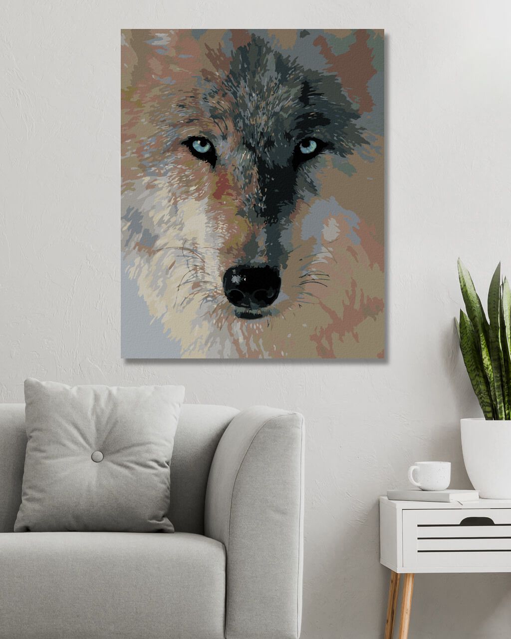 zuty Malování podle čísel – VLČÍ POHLED (COLLIN BOGLE) - Rozměr: 40x50 cm, Rámování: Varianta: vypnuté plátno na rám - obrázek 5