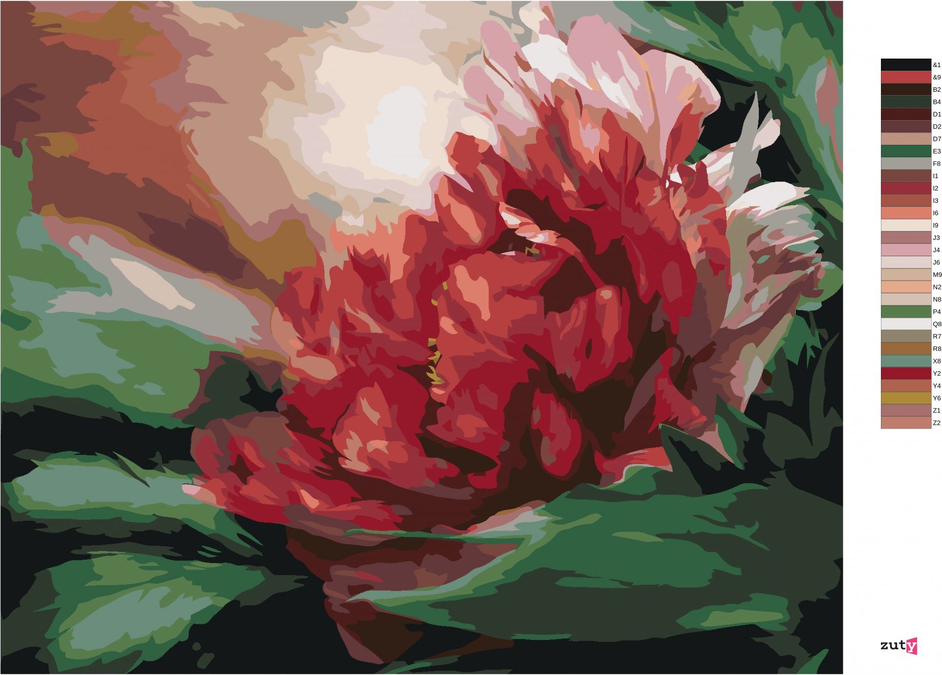 zuty Malování podle čísel - PIVOŇKA (CAROL CAVALARIS) - Rozměr: 40x50 cm, Rámování: Varianta: vypnuté plátno na rám - obrázek 4