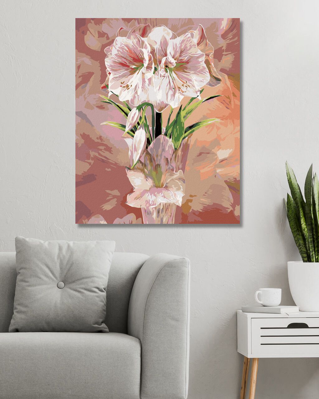 zuty Malování podle čísel - AMARYLIS VE VÁZE (CAROL CAVALARIS) - Rozměr: 40x50 cm, Rámování: Varianta: bez rámu a bez vypnutí plátna - obrázek 9