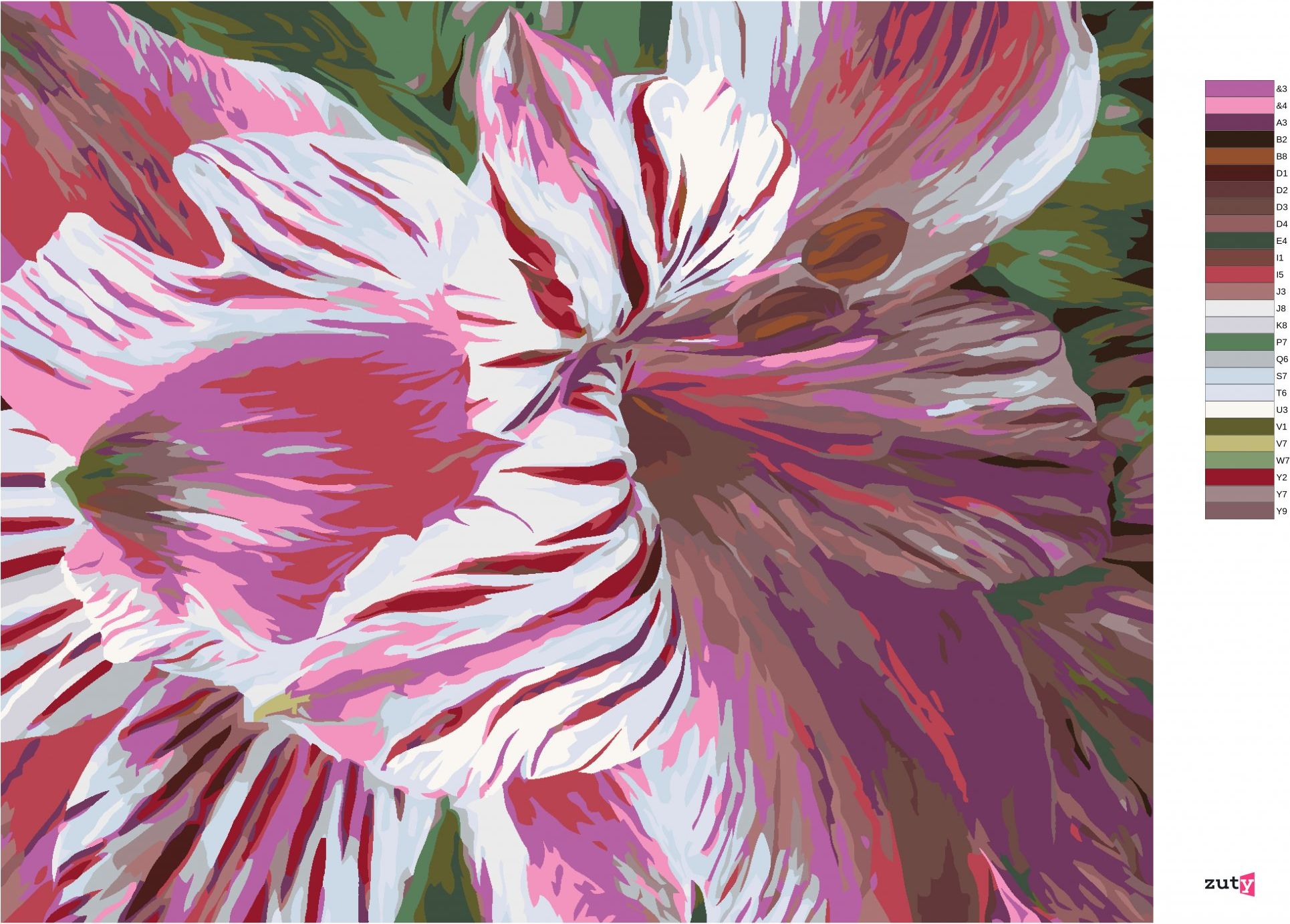 zuty Malování podle čísel - RŮŽOVÉ LILIE (CAROL CAVALARIS) - Rozměr: 40x50 cm, Rámování: Varianta: bez rámu a bez vypnutí plátna - obrázek 8