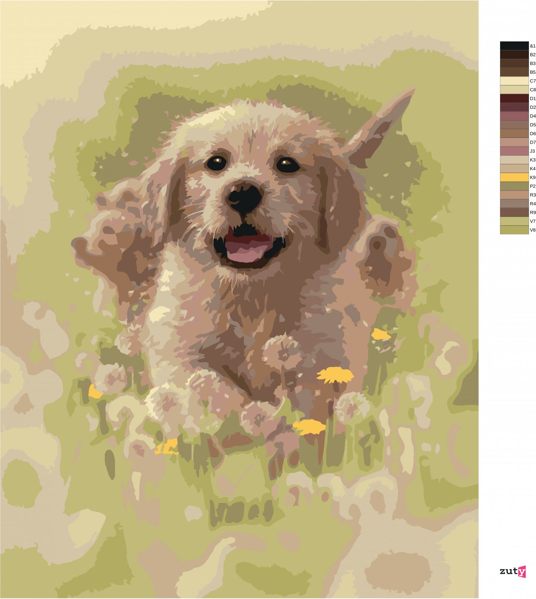 zuty Malování podle čísel – ŠTĚNĚ ZLATÉHO RETRÍVRA A PAMPELIŠKY (COLLIN BOGLE) - Rozměr: 40x50 cm, Rámování: Varianta: bez rámu a bez vypnutí plátna - obrázek 6
