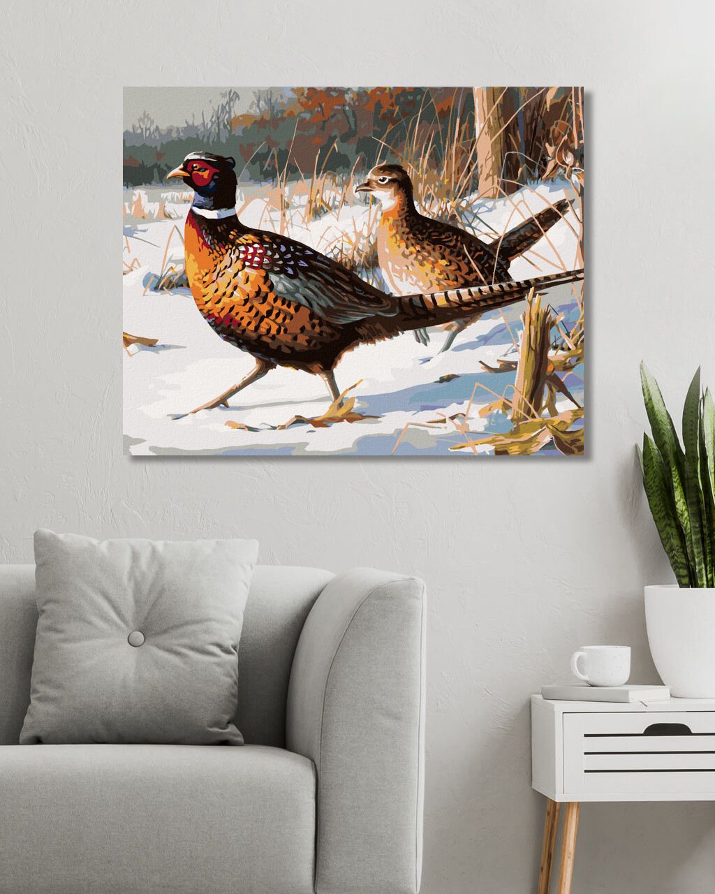 zuty Malování podle čísel – BAŽANT S DRUŽKOU VE SNĚHU (JAMES HAUTMAN) - Rozměr: 40x50 cm, Rámování: Varianta: bez rámu a bez vypnutí plátna - obrázek 7