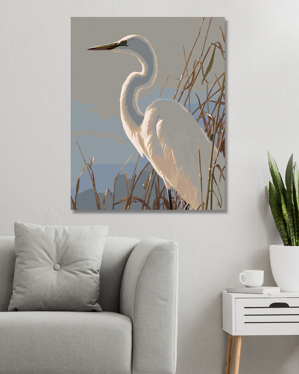 zuty Malování podle čísel – VOLAVKA V RÁKOSÍ (JAMES HAUTMAN) - Rozměr: 40x50 cm, Rámování: Varianta: vypnuté plátno na rám - obrázek 8
