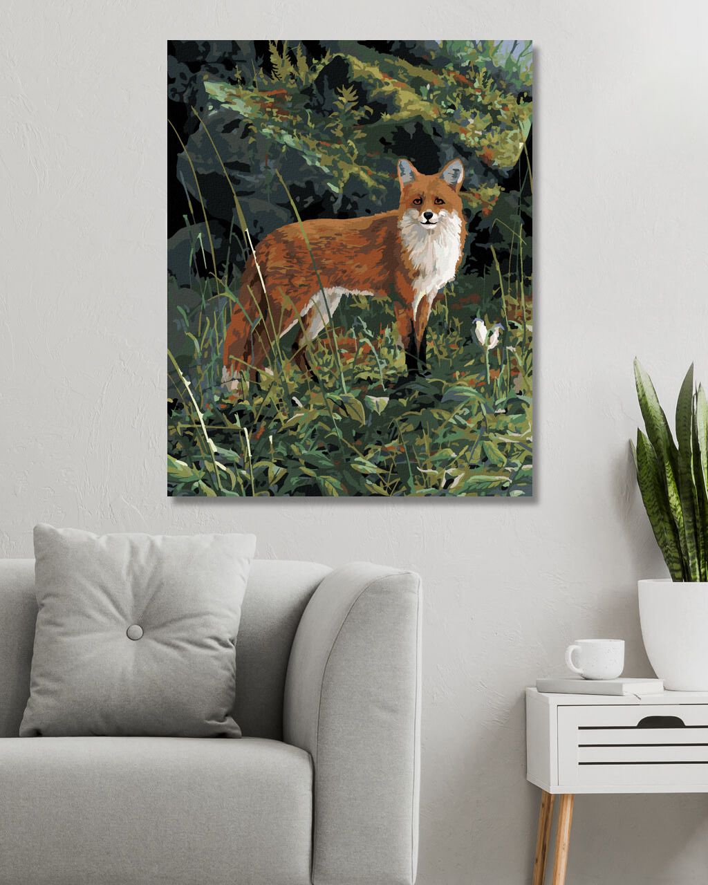 zuty Malování podle čísel – LIŠKA V LESE (JAMES HAUTMAN) - Rozměr: 40x50 cm, Rámování: Varianta: vypnuté plátno na rám - obrázek 4