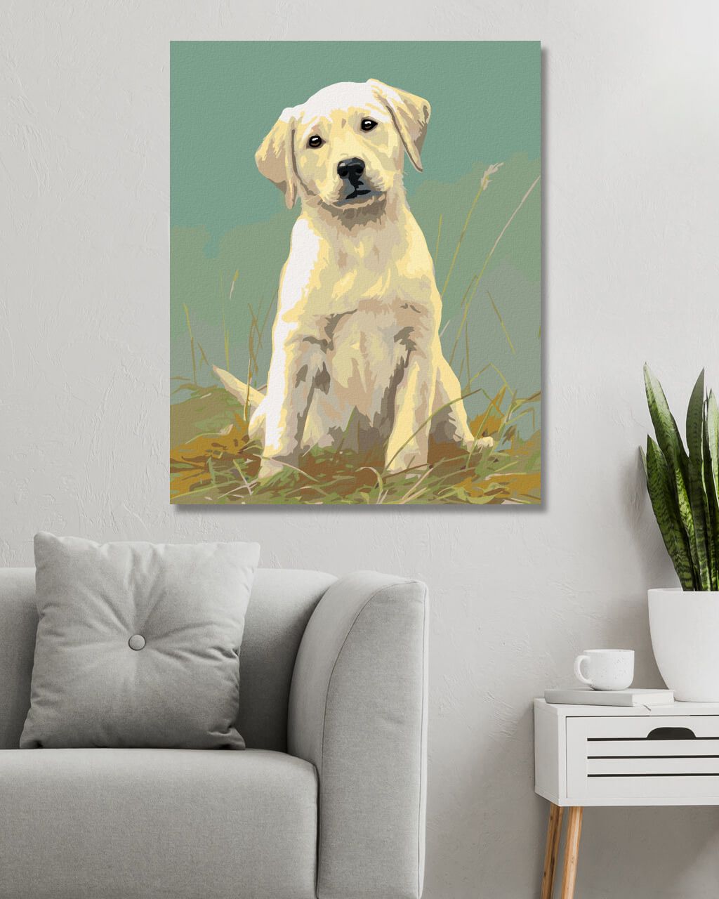 zuty Malování podle čísel – ŠTĚNĚ LABRADORA (JAMES HAUTMAN) - Rozměr: 40x50 cm, Rámování: Varianta: vypnuté plátno na rám - obrázek 5