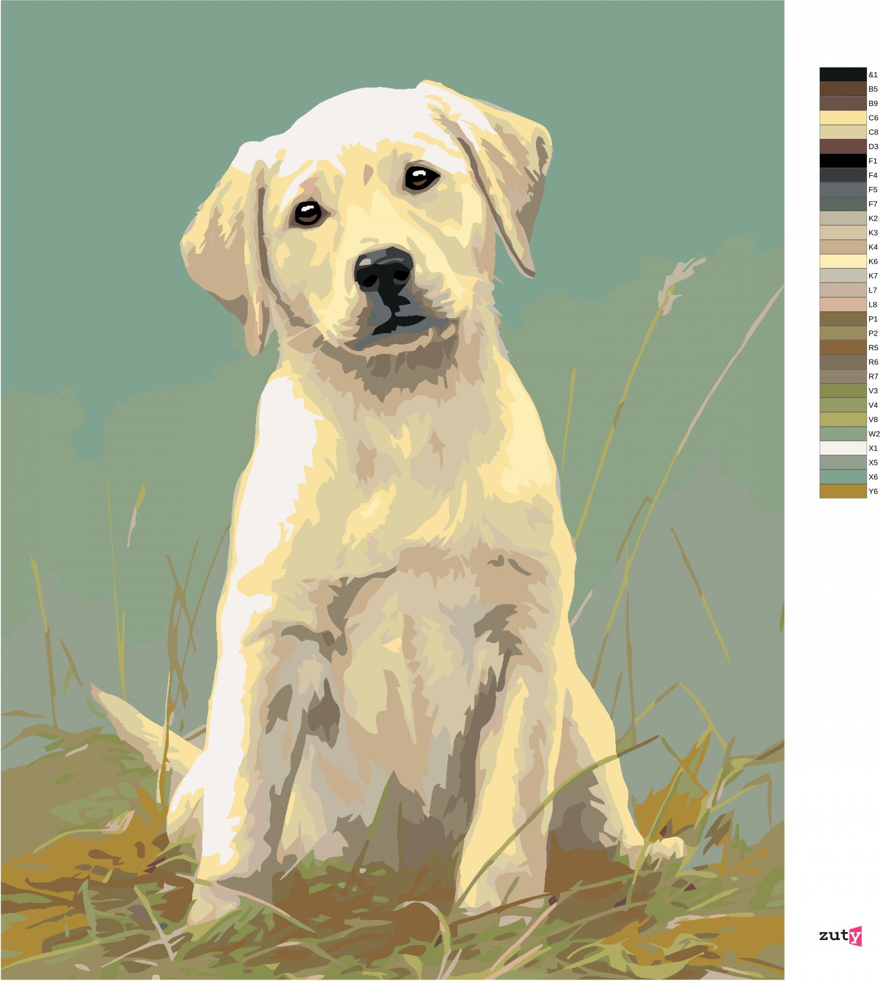 zuty Malování podle čísel – ŠTĚNĚ LABRADORA (JAMES HAUTMAN) - Rozměr: 40x50 cm, Rámování: Varianta: vypnuté plátno na rám - obrázek 8