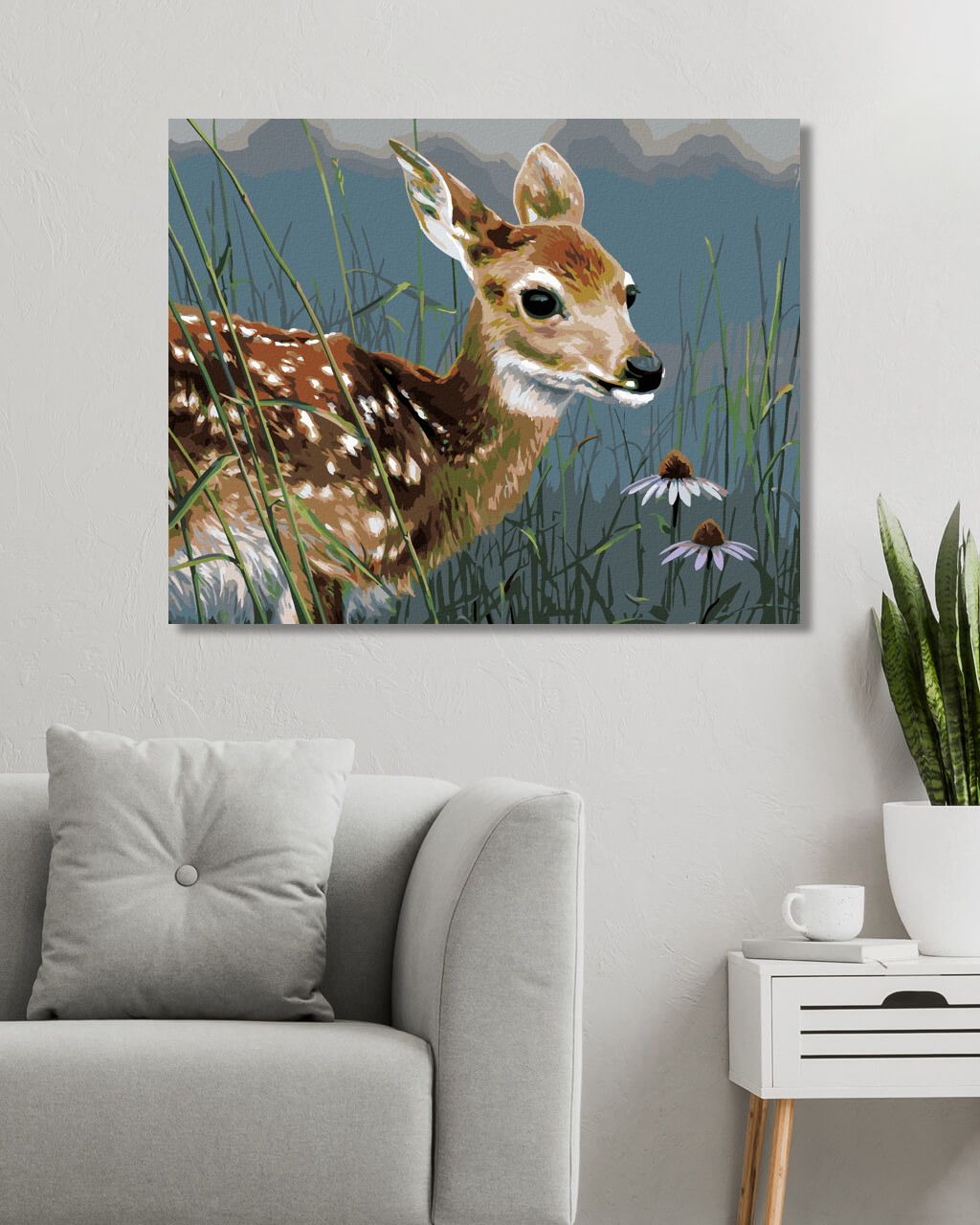 zuty Malování podle čísel – KOLOUCH A KVĚTINY (JAMES HAUTMAN) - Rozměr: 40x50 cm, Rámování: Varianta: vypnuté plátno na rám - obrázek 6
