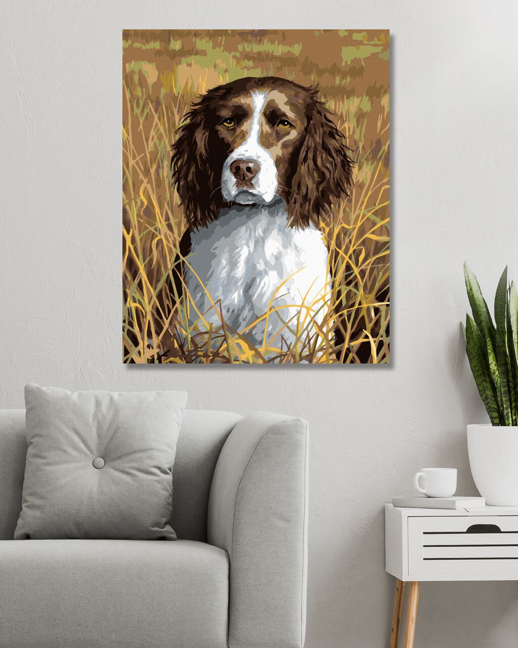 zuty Malování podle čísel - ANGLICKÝ ŠPRINGERŠPANĚL (ROBERT HAUTMAN) - Rozměr: 40x50 cm, Rámování: Varianta: bez rámu a bez vypnutí plátna - obrázek 3