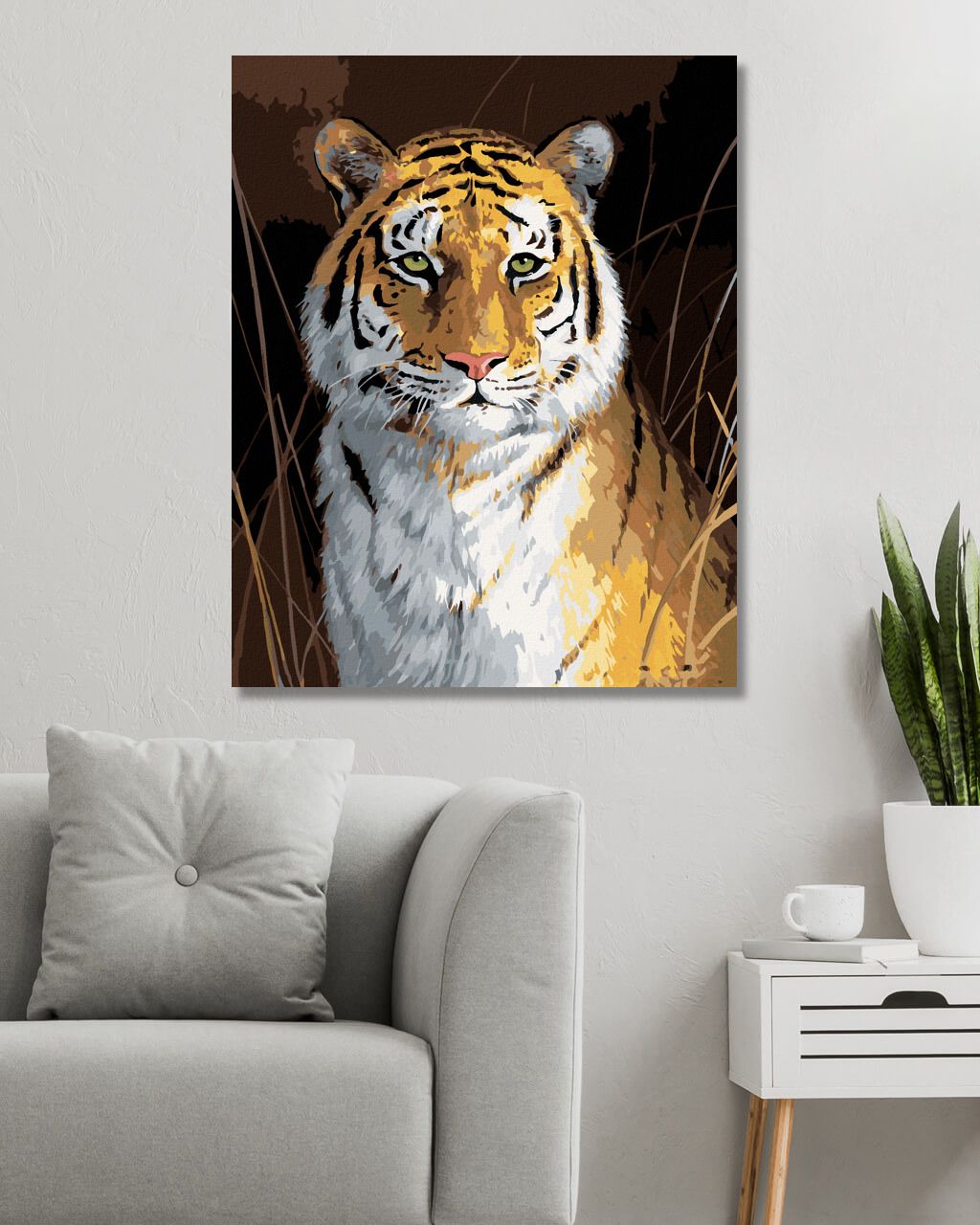 zuty Malování podle čísel - TYGR (ROBERT HAUTMAN) - Rozměr: 40x50 cm, Rámování: Varianta: vypnuté plátno na rám - obrázek 6