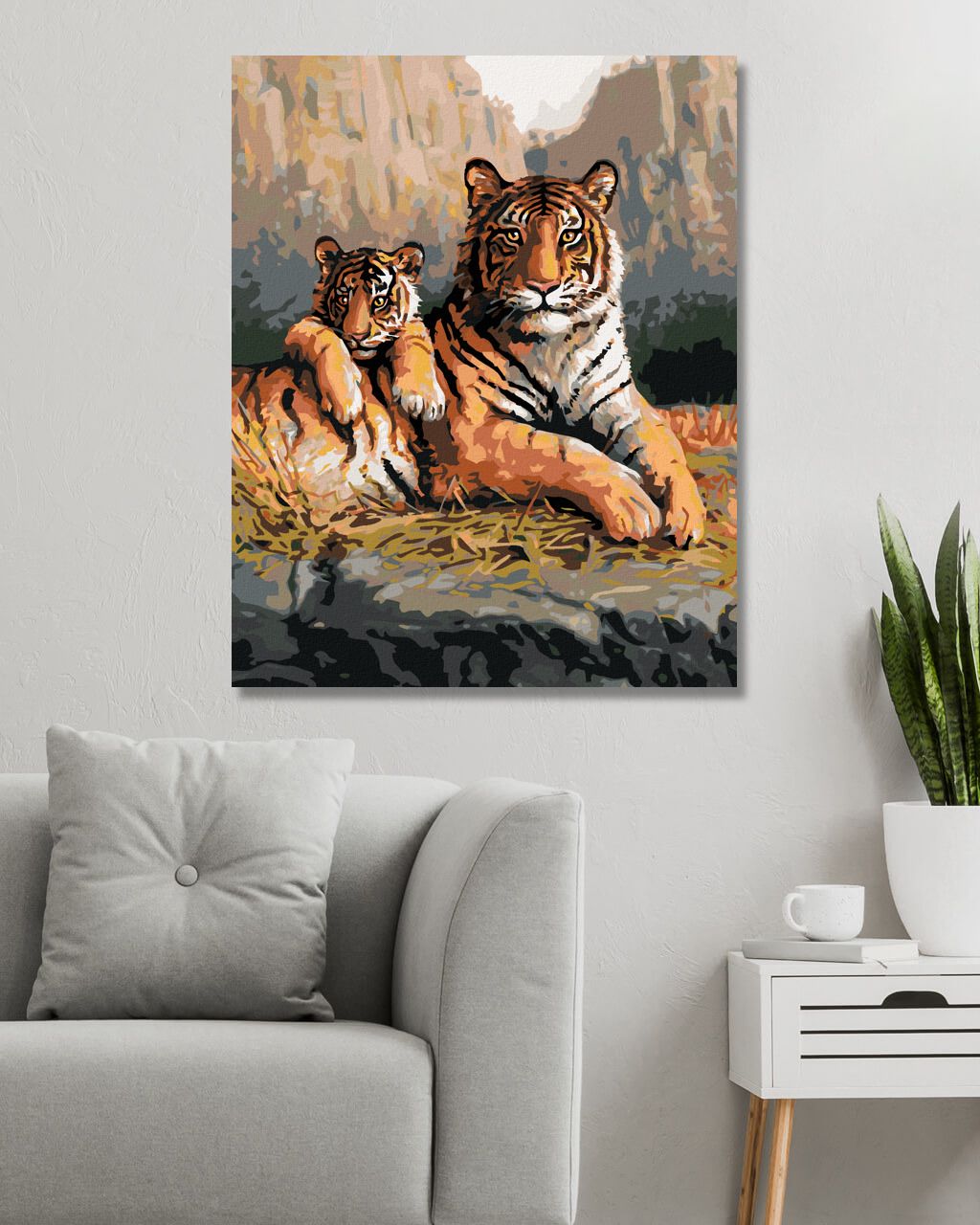 zuty Malování podle čísel - TYGR S MLÁDĚTEM (JOE HAUTMAN) - Rozměr: 40x50 cm, Rámování: Varianta: bez rámu a bez vypnutí plátna - obrázek 10