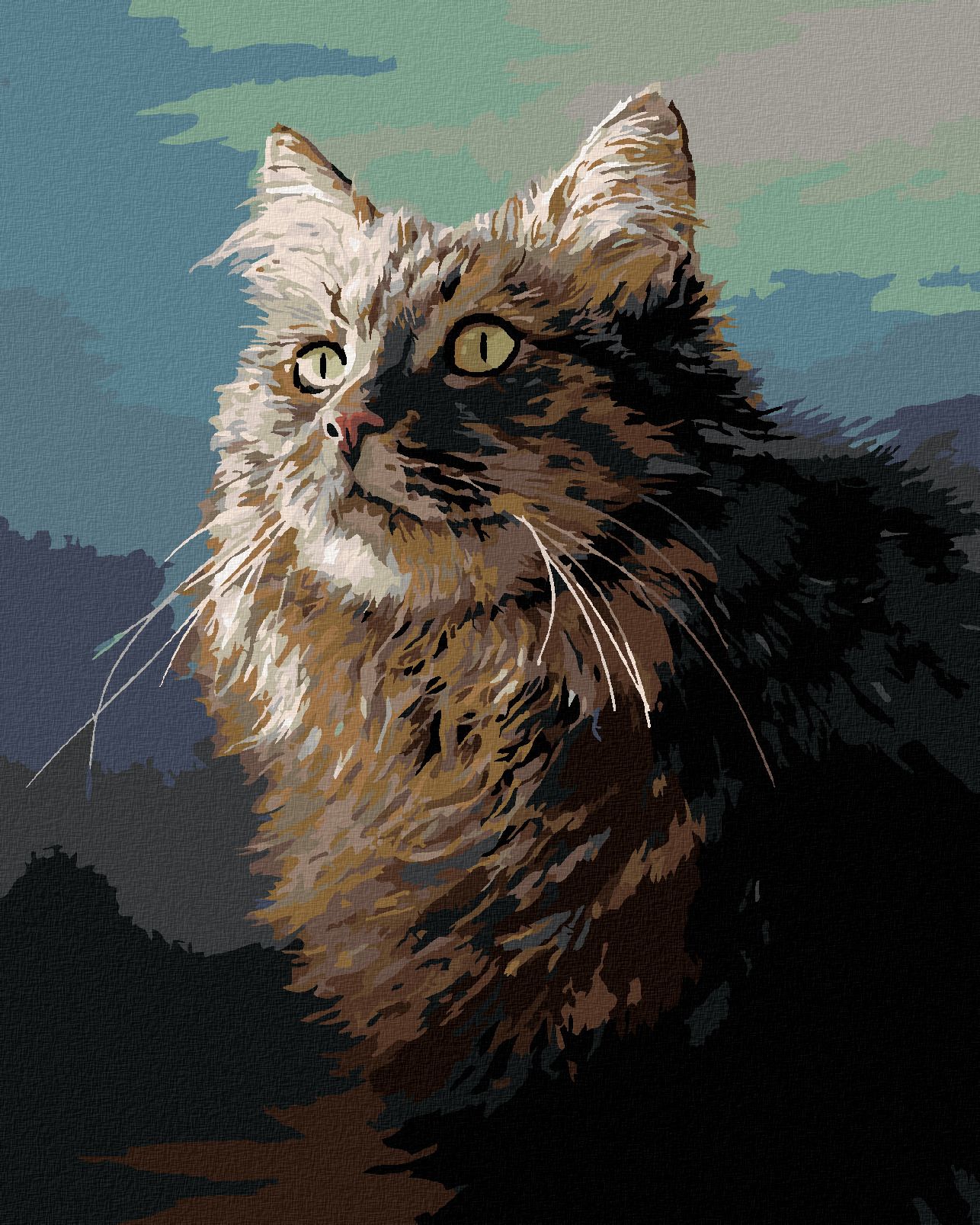 zuty Malování podle čísel – KOČKA (JOE HAUTMAN) - Rozměr: 40x50 cm, Rámování: Varianta: vypnuté plátno na rám - obrázek 1