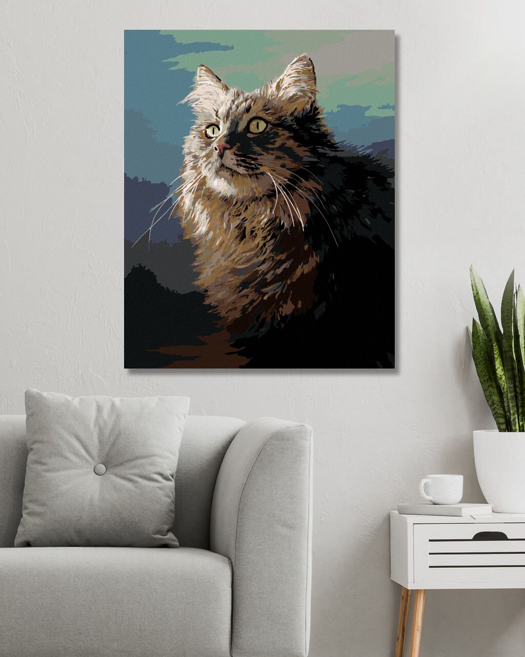 zuty Malování podle čísel – KOČKA (JOE HAUTMAN) - Rozměr: 40x50 cm, Rámování: Varianta: vypnuté plátno na rám - obrázek 5