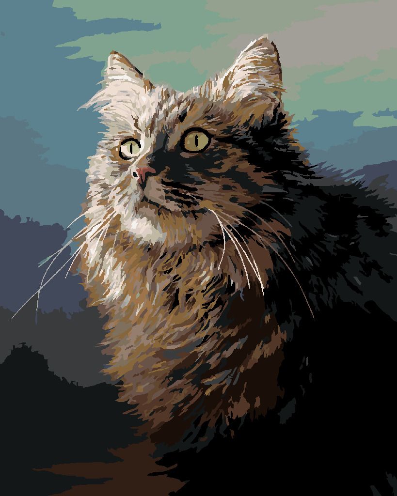 zuty Malování podle čísel – KOČKA (JOE HAUTMAN) - Rozměr: 40x50 cm, Rámování: Varianta: vypnuté plátno na rám - obrázek 10