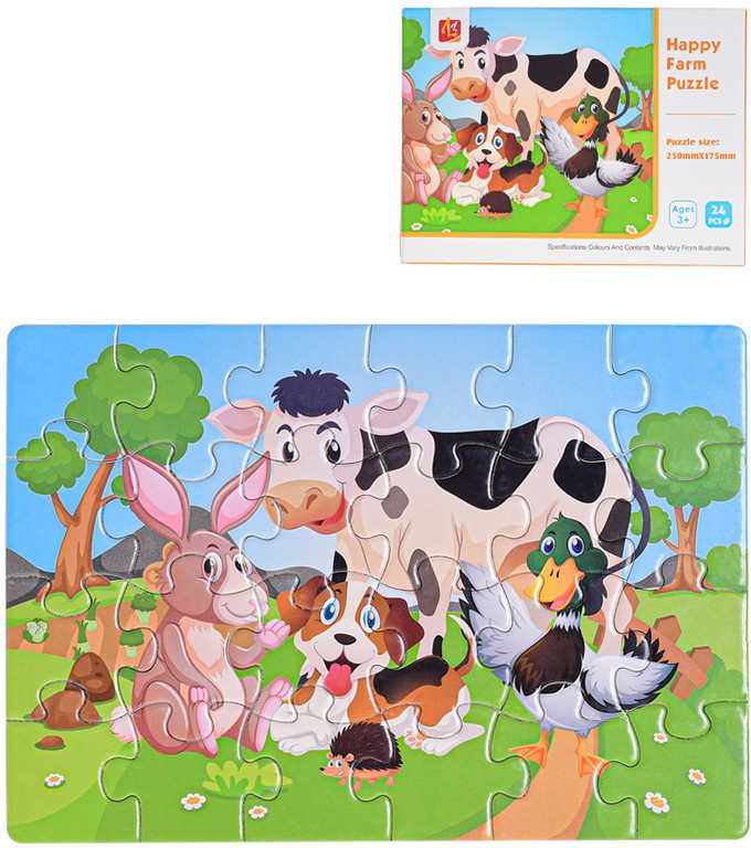 Dudlu PUZZLE Zvířátka 24 dílků 25x18cm skládačka v krabici - obrázek 1