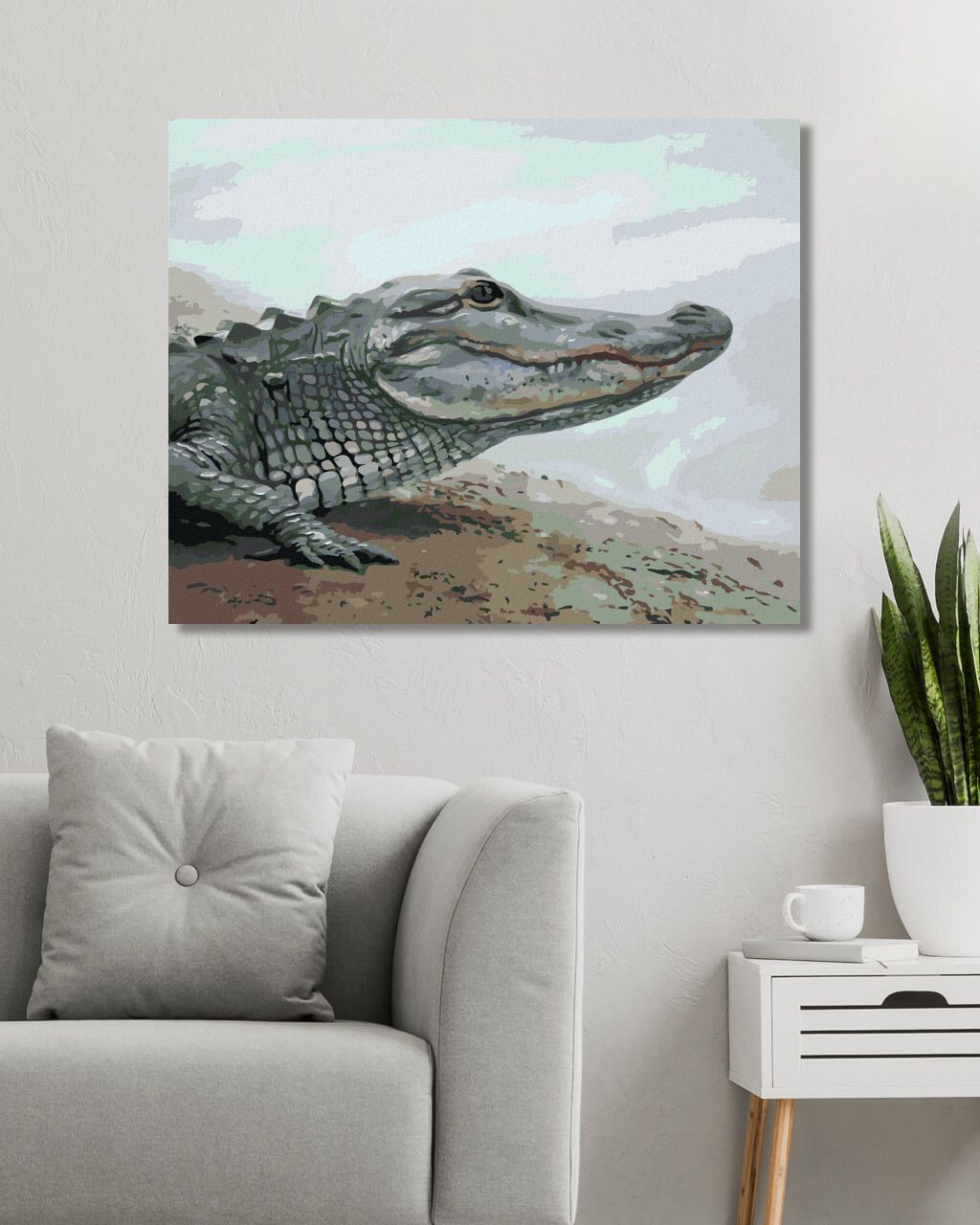 zuty Malování podle čísel - ALIGÁTOR U VODY (D. RUSTY RUST) - Rozměr: 40x50 cm, Rámování: Varianta: bez rámu a bez vypnutí plátna - obrázek 5