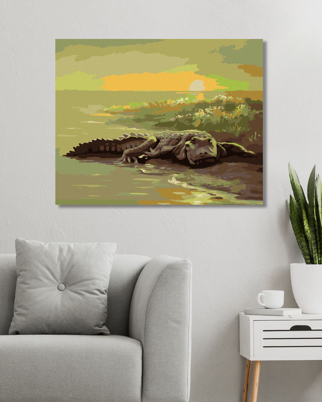 zuty Malování podle čísel - ALIGÁTOR U VODY (D. RUSTY RUST) - Rozměr: 40x50 cm, Rámování: Varianta: bez rámu a bez vypnutí plátna - obrázek 16