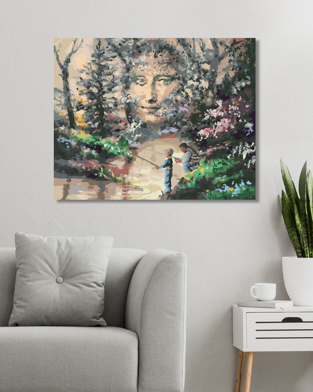 zuty Malování podle čísel - RYBAŘENÍ A MONA LISA (D. RUSTY RUST) - Rozměr: 40x50 cm, Rámování: Varianta: vypnuté plátno na rám - obrázek 6