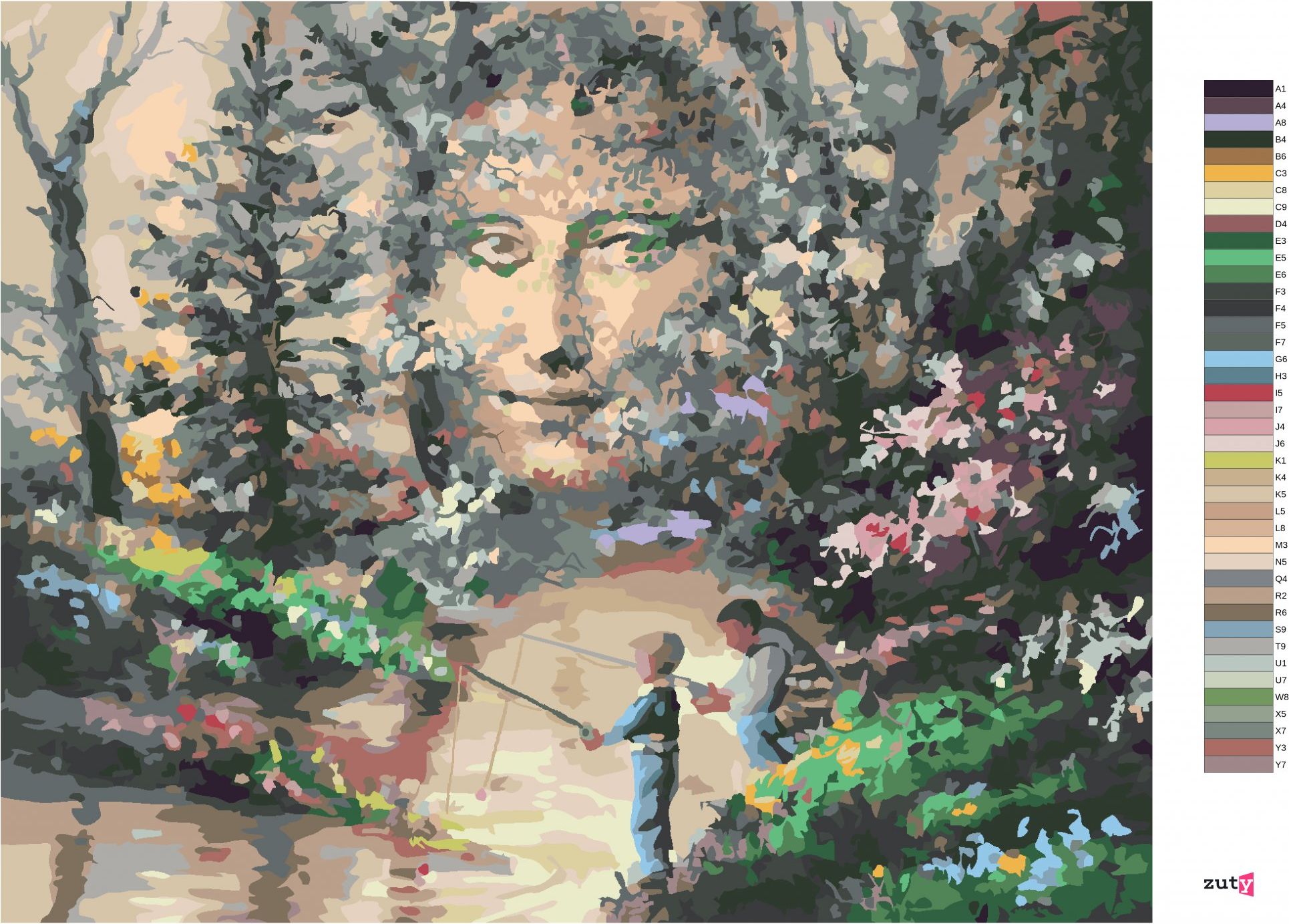 zuty Malování podle čísel - RYBAŘENÍ A MONA LISA (D. RUSTY RUST) - Rozměr: 40x50 cm, Rámování: Varianta: vypnuté plátno na rám - obrázek 8