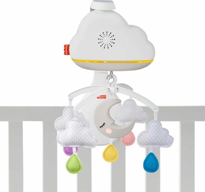 FISHER PRICE Baby kolotoč usínáček s mráčky na baterie Světlo Zvuk pro miminko - obrázek 4
