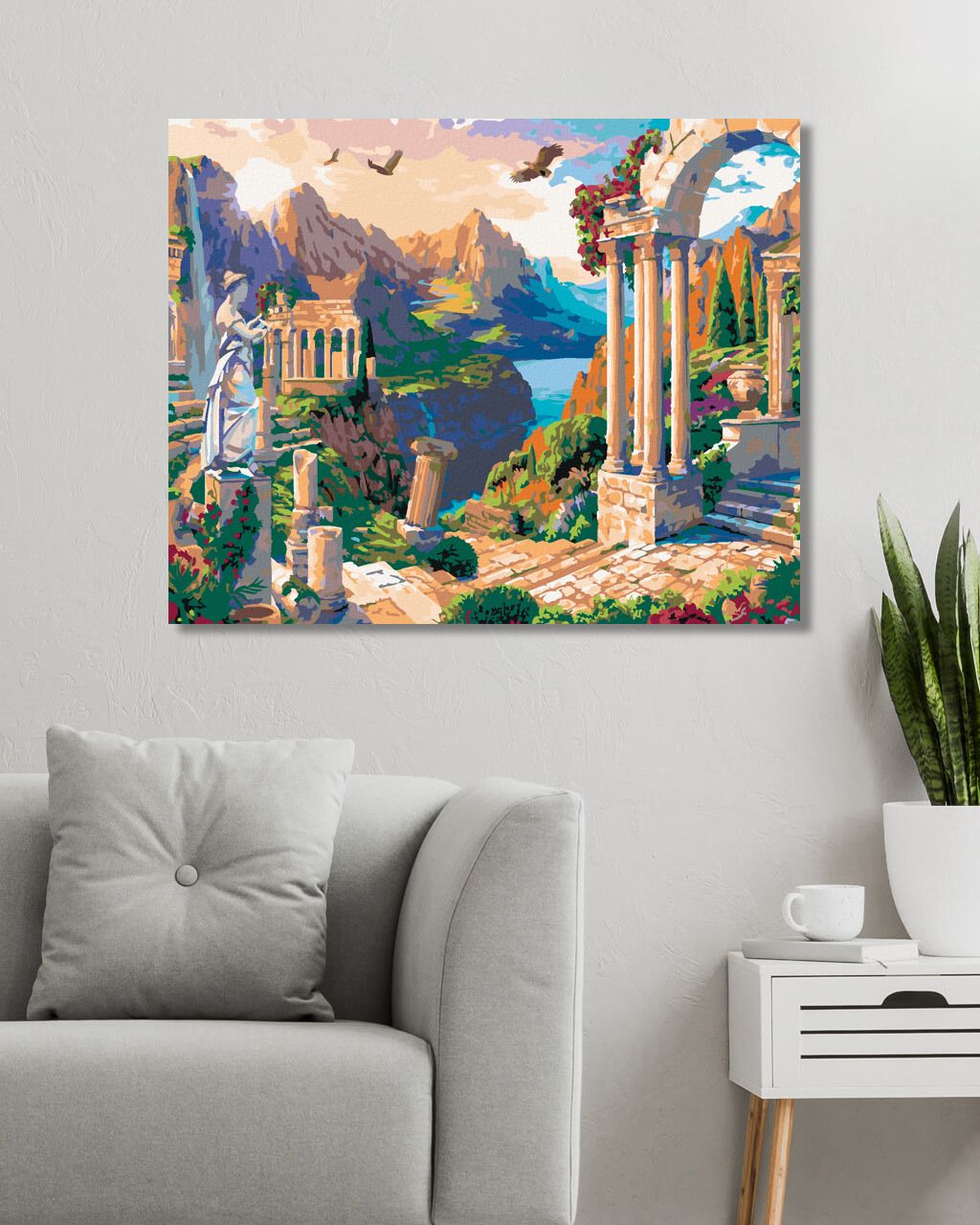 zuty Malování podle čísel - STAROBYLÉ MĚSTO (IMAGE WORLD-AP) - Rozměr: 40x50 cm, Rámování: Varianta: vypnuté plátno na rám - obrázek 5