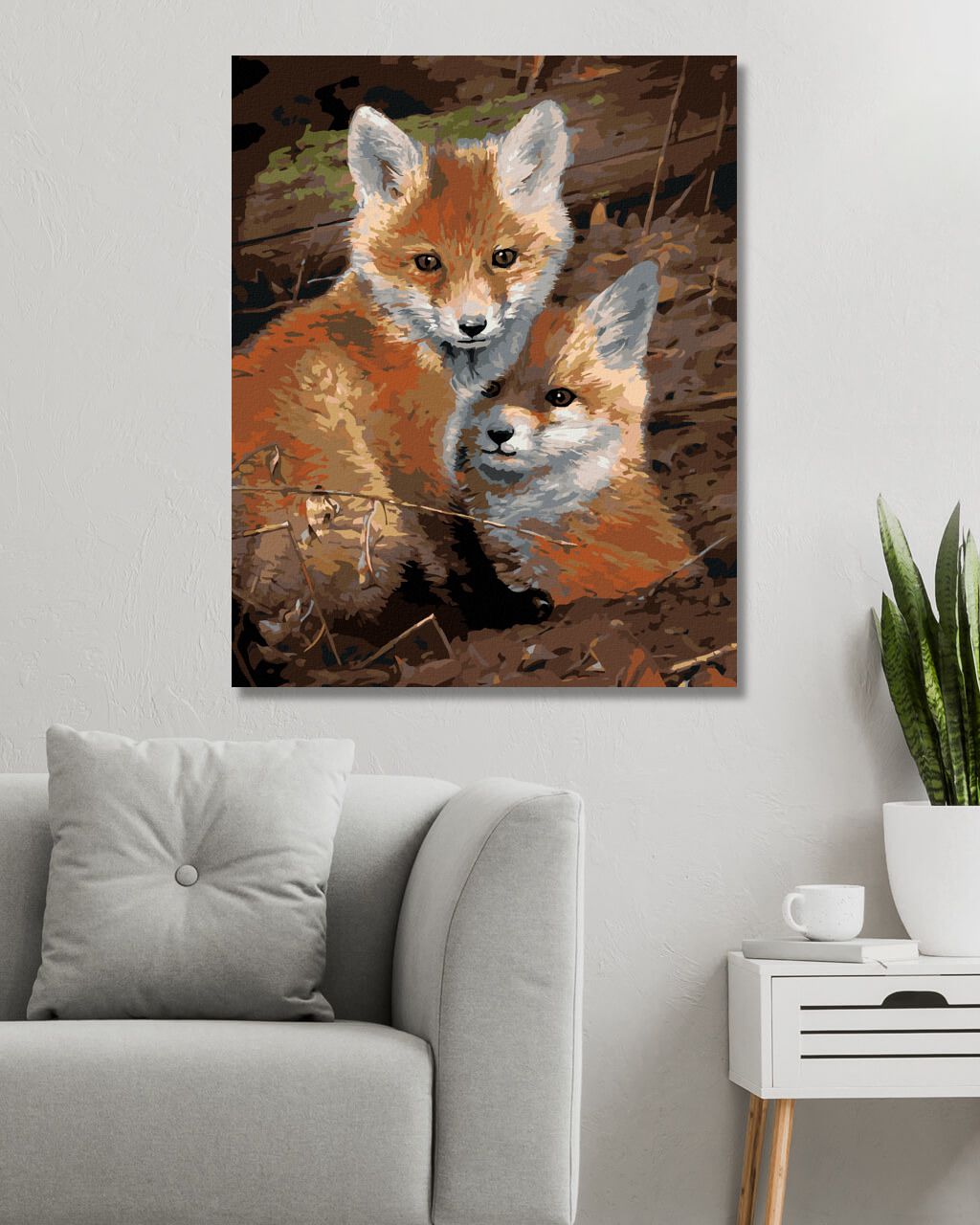 zuty Malování podle čísel – MLÁĎATA LIŠKY (JOE HAUTMAN) - Rozměr: 40x50 cm, Rámování: Varianta: bez rámu a bez vypnutí plátna - obrázek 7