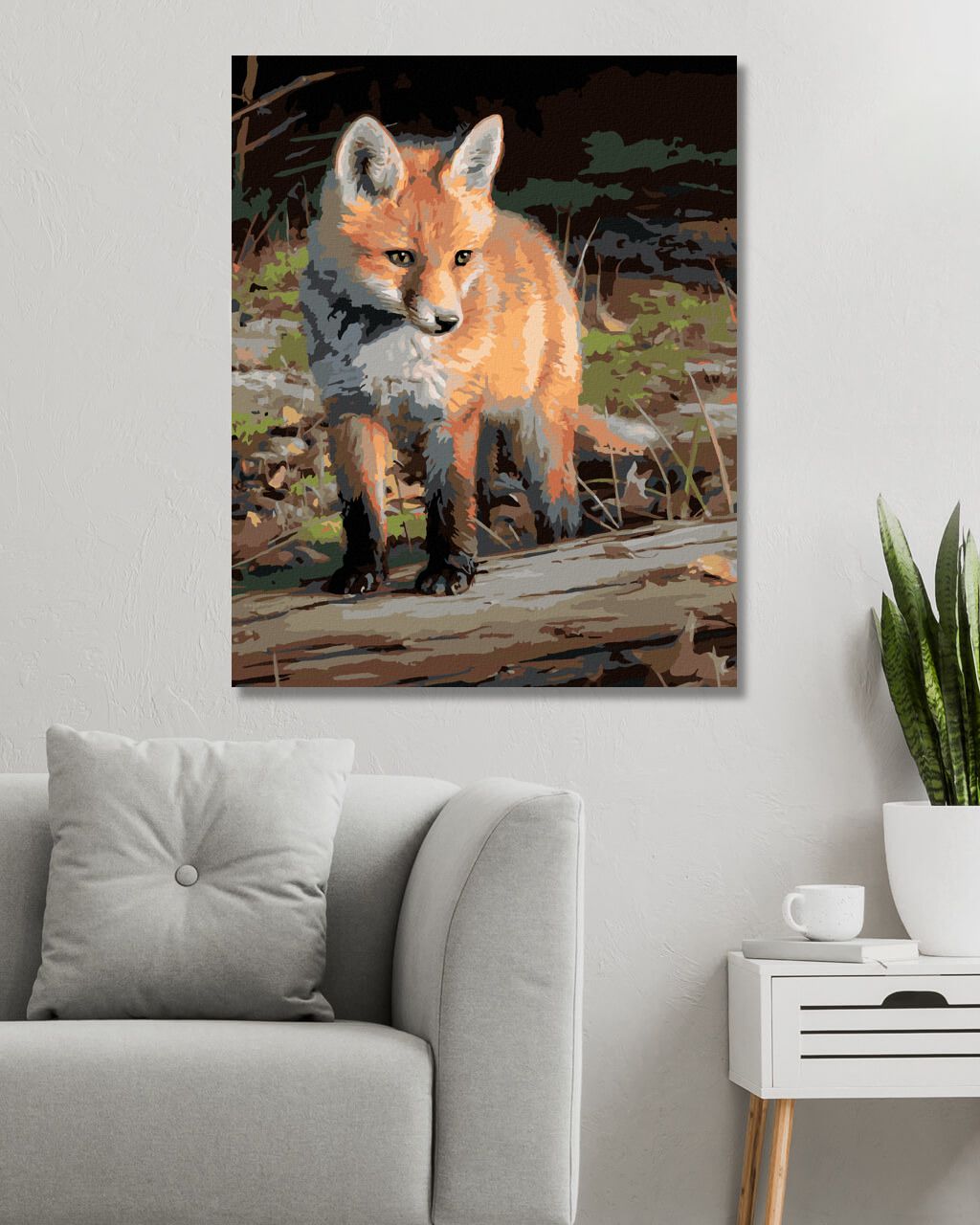 zuty Malování podle čísel – MLÁDĚ LIŠKY (JOE HAUTMAN) - Rozměr: 40x50 cm, Rámování: Varianta: bez rámu a bez vypnutí plátna - obrázek 9