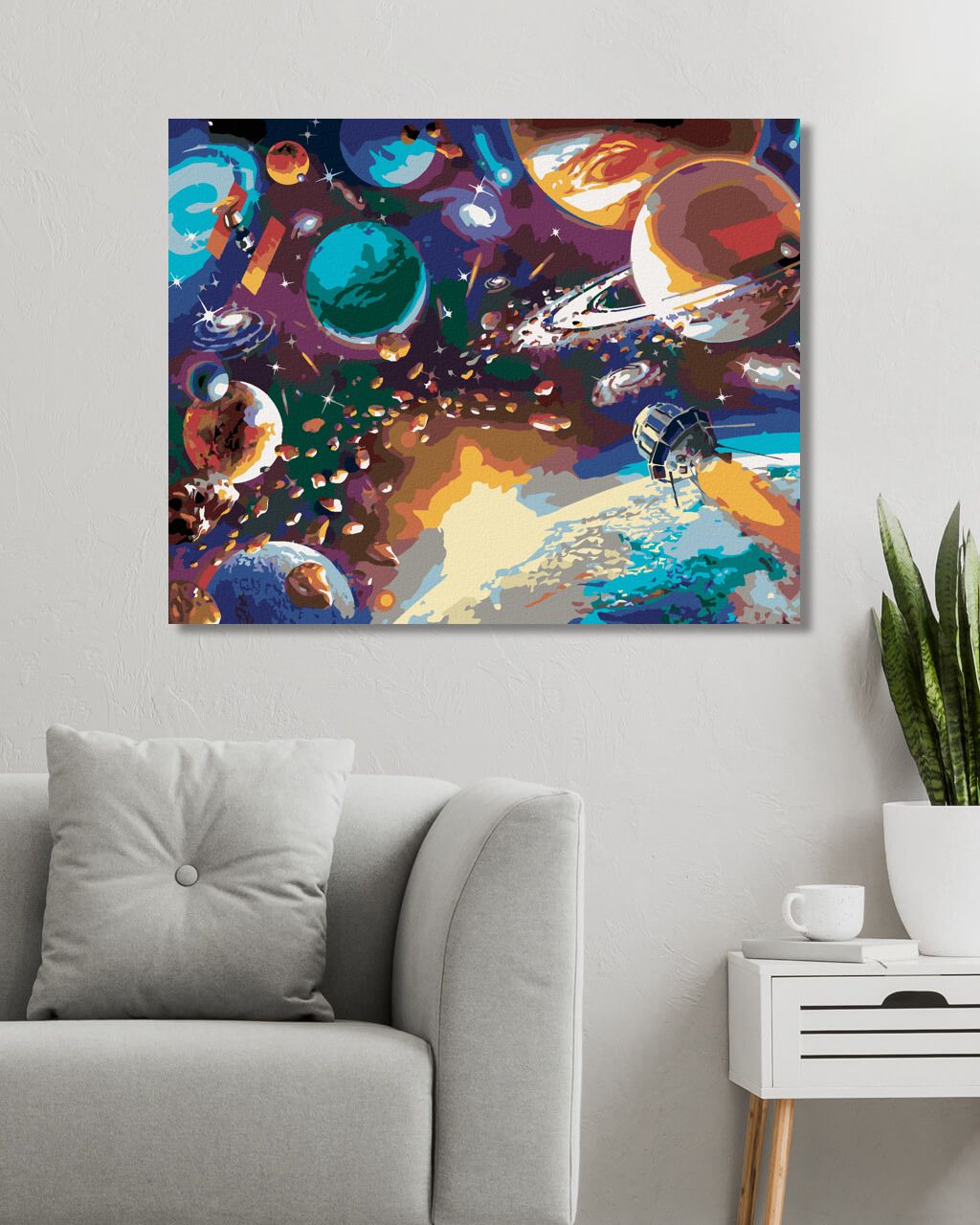 zuty Malování podle čísel - VÝCHOD SLUNCE VE VESMÍRU (IMAGE WORLD-AP) - Rozměr: 40x50 cm, Rámování: Varianta: vypnuté plátno na rám - obrázek 8