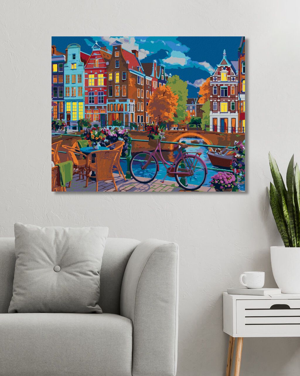 zuty Malování podle čísel – ULICE U ŘEKY (IMAGE WORLD-AP) - Rozměr: 40x50 cm, Rámování: Varianta: bez rámu a bez vypnutí plátna - obrázek 4