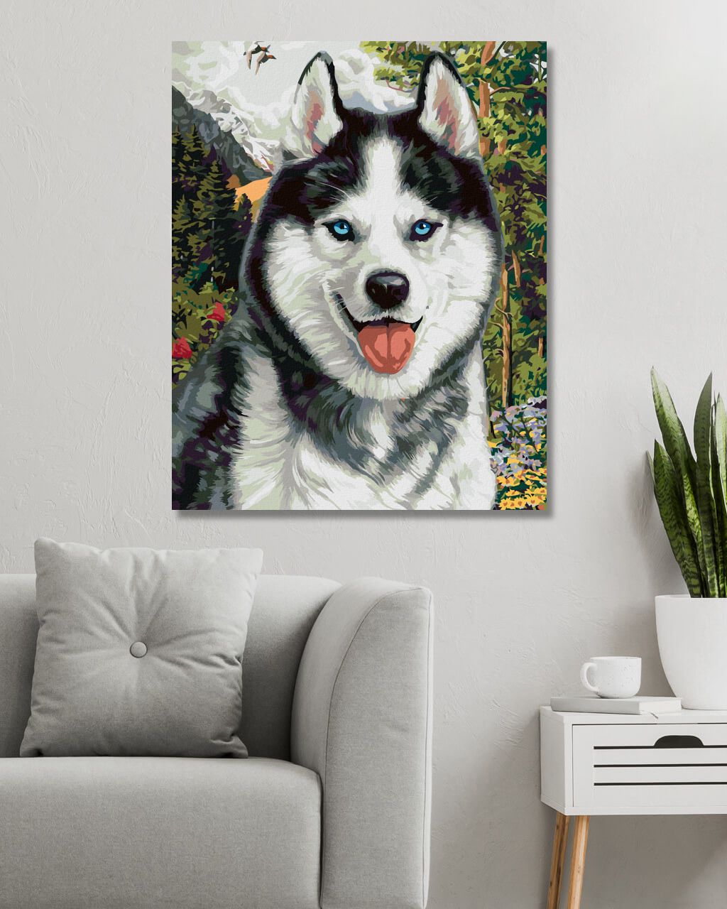 zuty Malování podle čísel - HUSKY (IMAGE WORLD-AP) - Rozměr: 40x50 cm, Rámování: Varianta: bez rámu a bez vypnutí plátna - obrázek 3