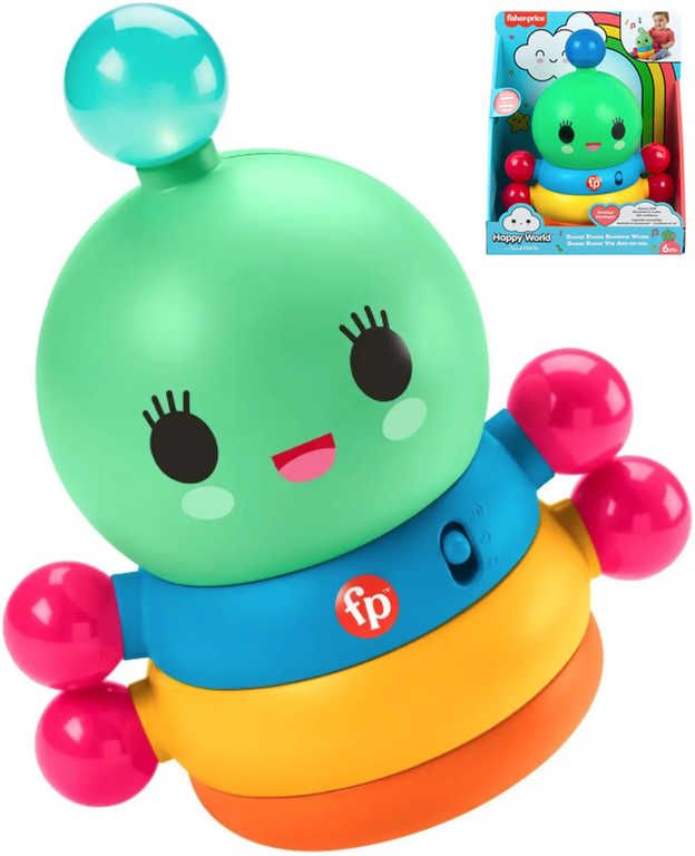 FISHER PRICE Baby tančící žížala na baterie pro miminko Světlo Zvuk - obrázek 1