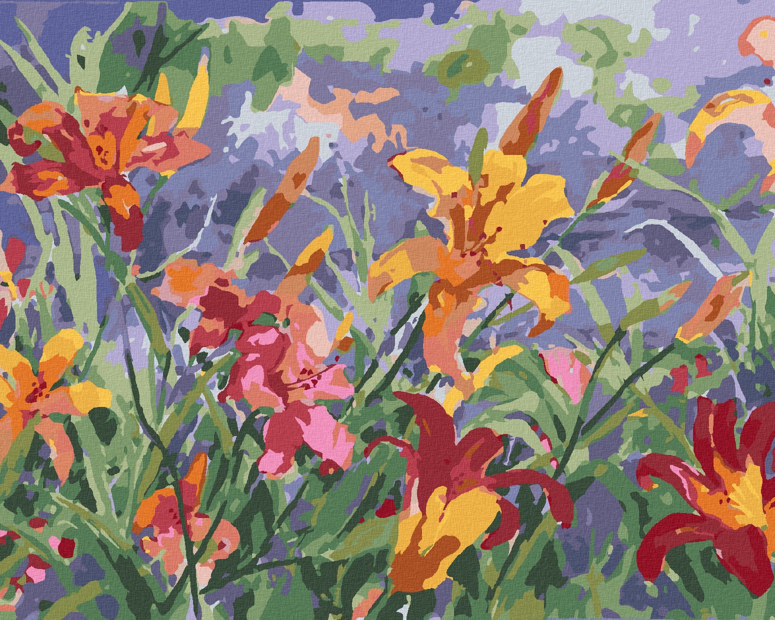 zuty Malování podle čísel – LILIE (JUDY BUSWELL) - Rozměr: 40x50 cm, Rámování: Varianta: vypnuté plátno na rám - obrázek 1