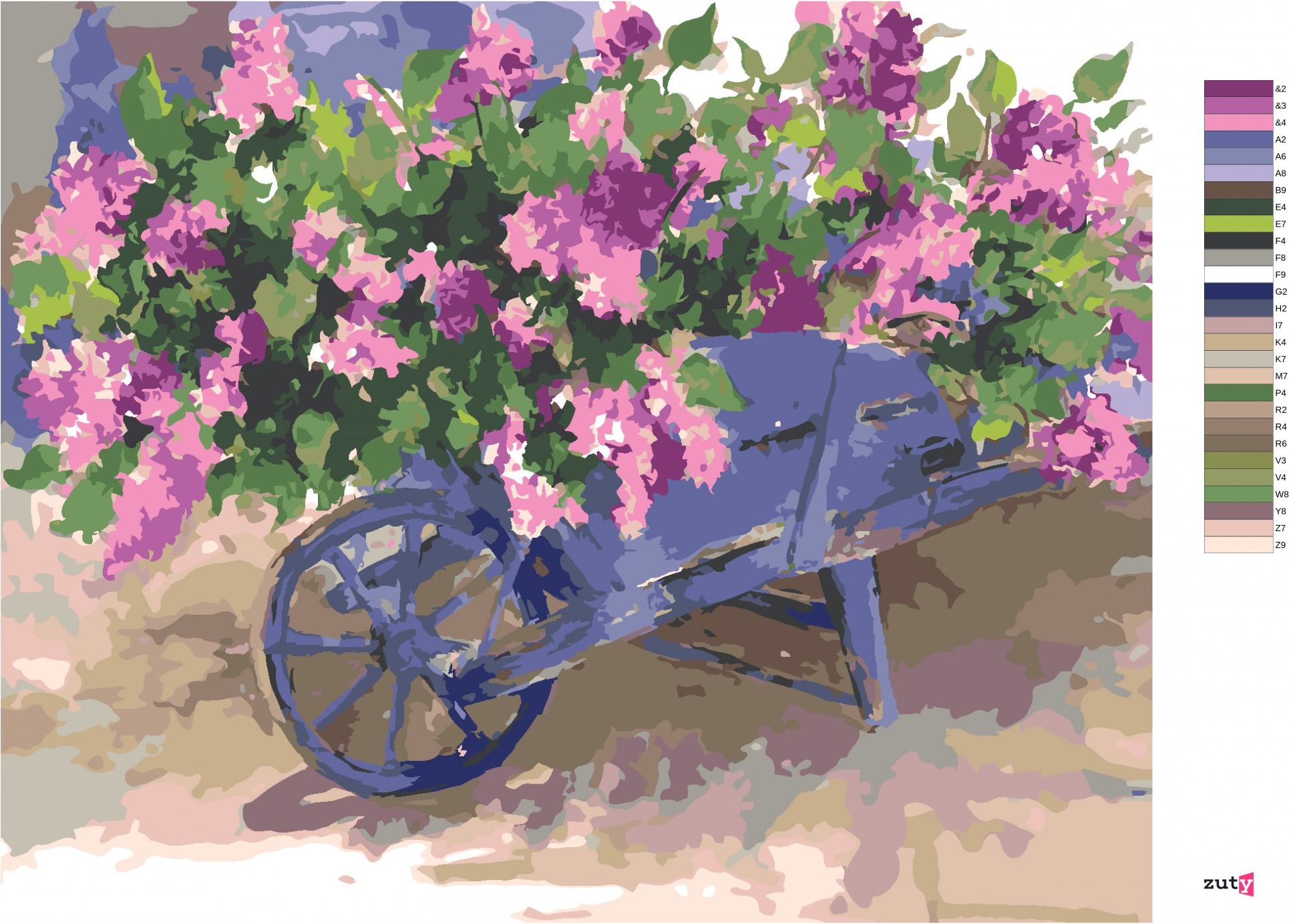 zuty Malování podle čísel – SKLIZEŇ ŠEŘÍKU (JUDY BUSWELL) - Rozměr: 40x50 cm, Rámování: Varianta: vypnuté plátno na rám - obrázek 7