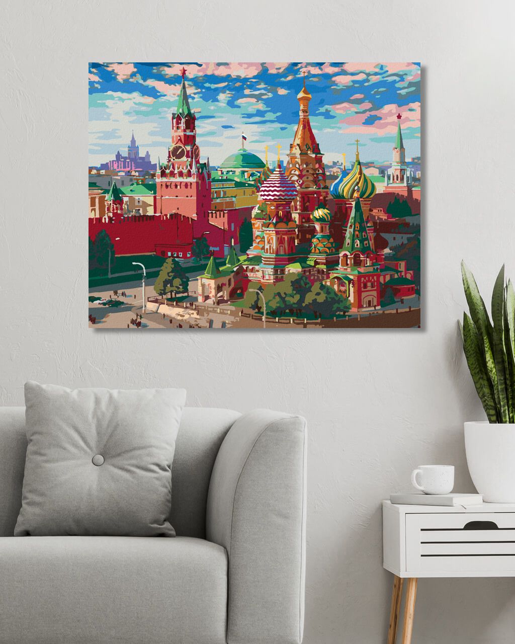 zuty Malování podle čísel - MOSKVA POHLED NA RUDÉ NÁMĚSTÍ (IMAGE WORLD-RC) - Rozměr: 40x50 cm, Rámování: Varianta: bez rámu a bez vypnutí plátna - obrázek 4