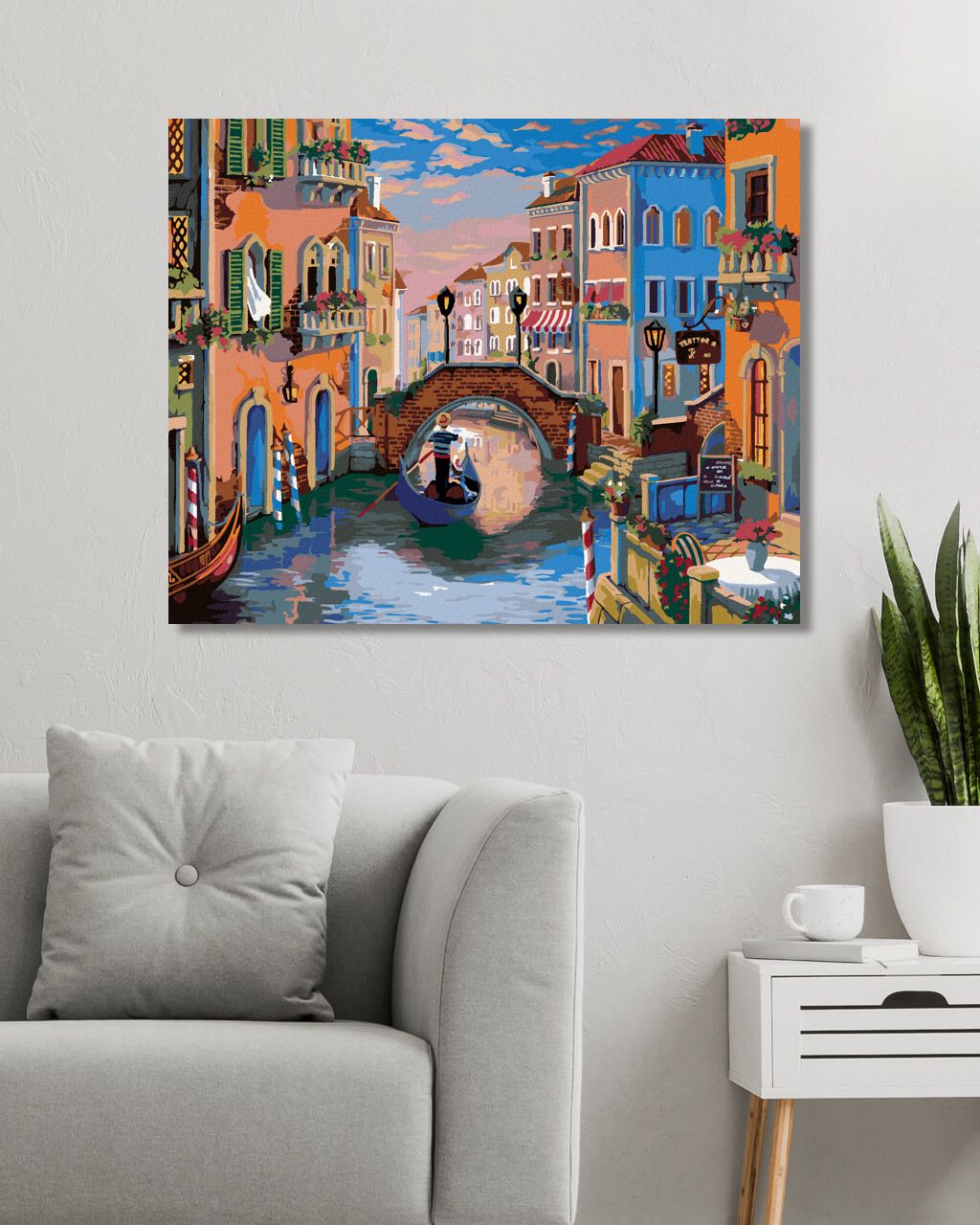 zuty Malování podle čísel - ZÁPAD SLUNCE V BENÁTKÁCH (IMAGE WORLD-RC) - Rozměr: 40x50 cm, Rámování: Varianta: vypnuté plátno na rám - obrázek 5