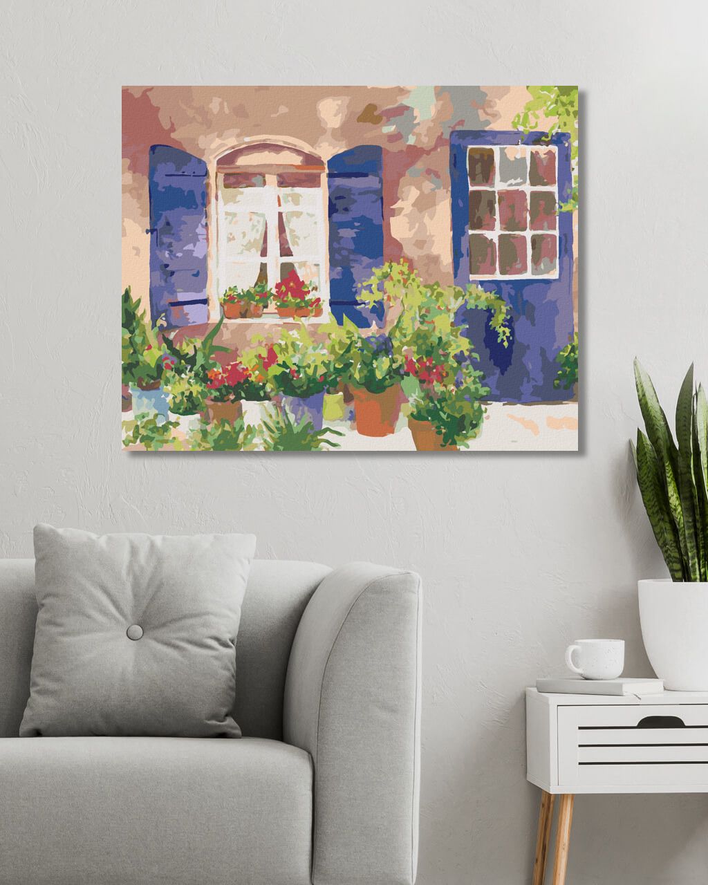 zuty Malování podle čísel – OKNO DO ZAHRADY (JUDY BUSWELL) - Rozměr: 40x50 cm, Rámování: Varianta: bez rámu a bez vypnutí plátna - obrázek 4