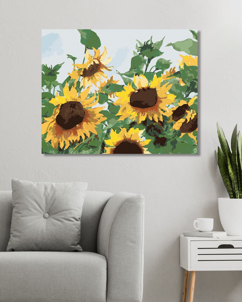 zuty Malování podle čísel – SLUNEČNICE (JUDY BUSWELL) - Rozměr: 40x50 cm, Rámování: Varianta: bez rámu a bez vypnutí plátna - obrázek 7