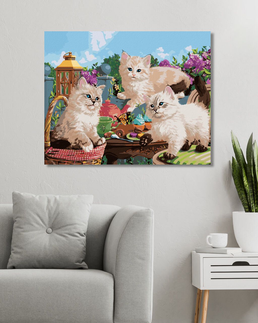 zuty Malování podle čísel - KOŤATA A ČAJOVÝ DÝCHÁNEK (IMAGE WORLD-RC) - Rozměr: 40x50 cm, Rámování: Varianta: bez rámu a bez vypnutí plátna - obrázek 10