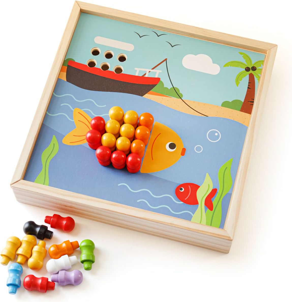 Bigjigs Toys Dřevěná mozaika Pláž - obrázek 1