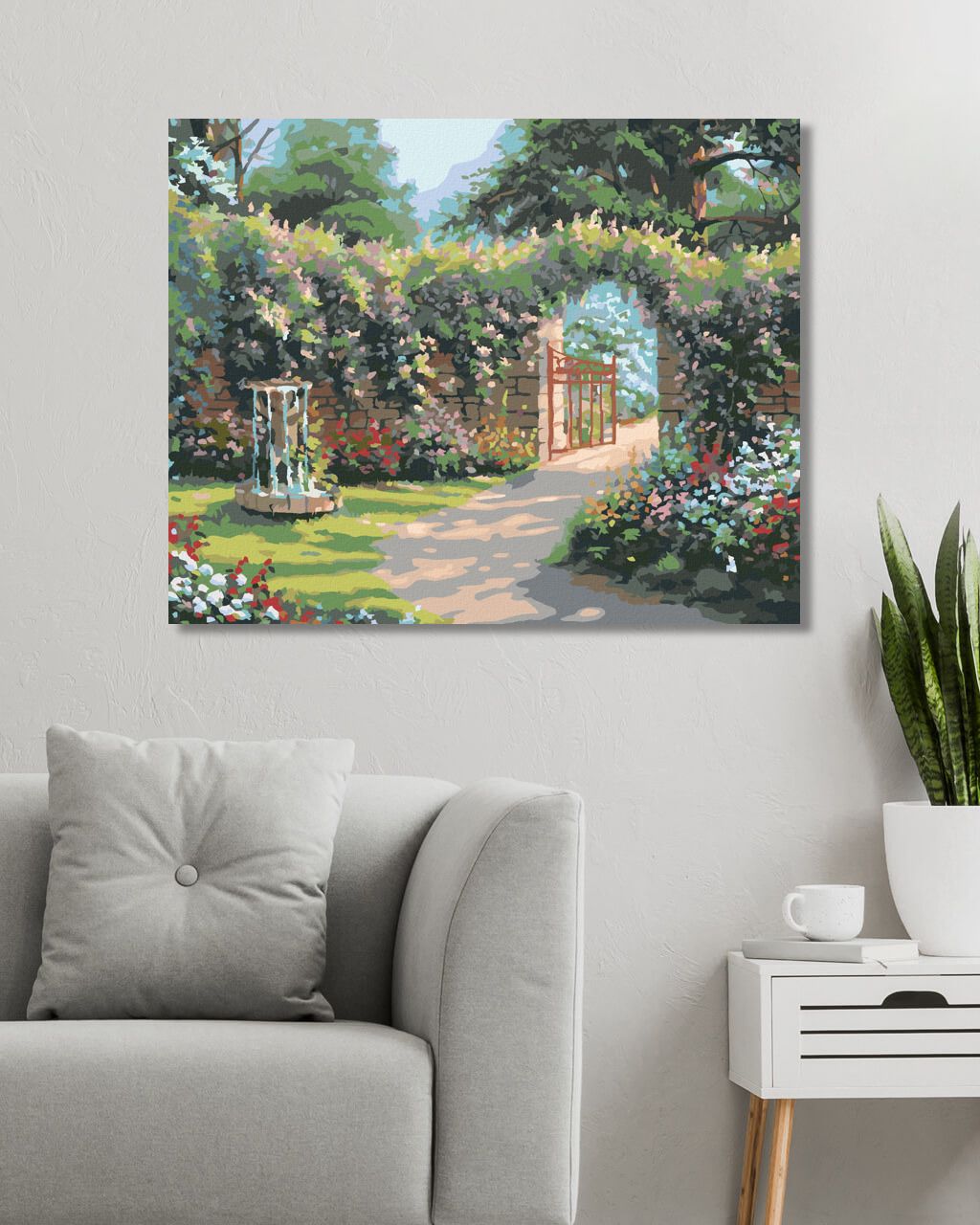 zuty Malování podle čísel - BRÁNA DO ZAHRADY (NORTHERN PROMOTIONS) - Rozměr: 40x50 cm, Rámování: Varianta: bez rámu a bez vypnutí plátna - obrázek 2