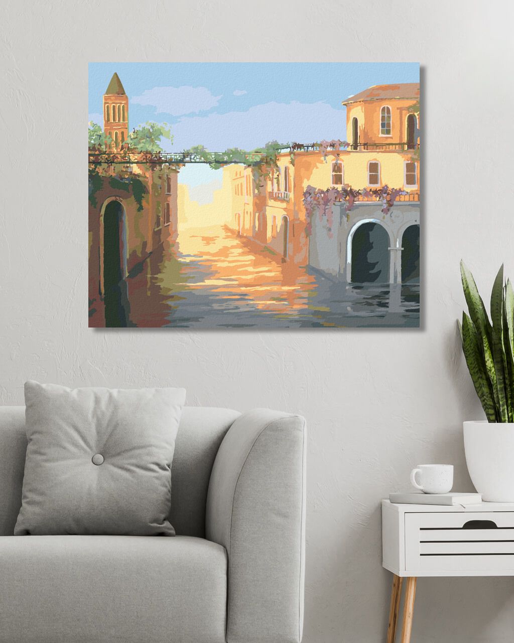 zuty Malování podle čísel - ŘEKA VE MĚSTĚ (NORTHERN PROMOTIONS) - Rozměr: 40x50 cm, Rámování: Varianta: vypnuté plátno na rám - obrázek 8