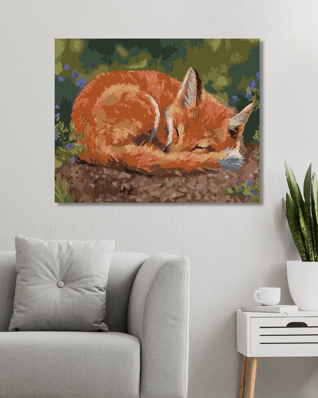 zuty Malování podle čísel – SPÍCÍ LIŠKA (VICTORIA SCHULTZ) - Rozměr: 40x50 cm, Rámování: Varianta: bez rámu a bez vypnutí plátna - obrázek 7